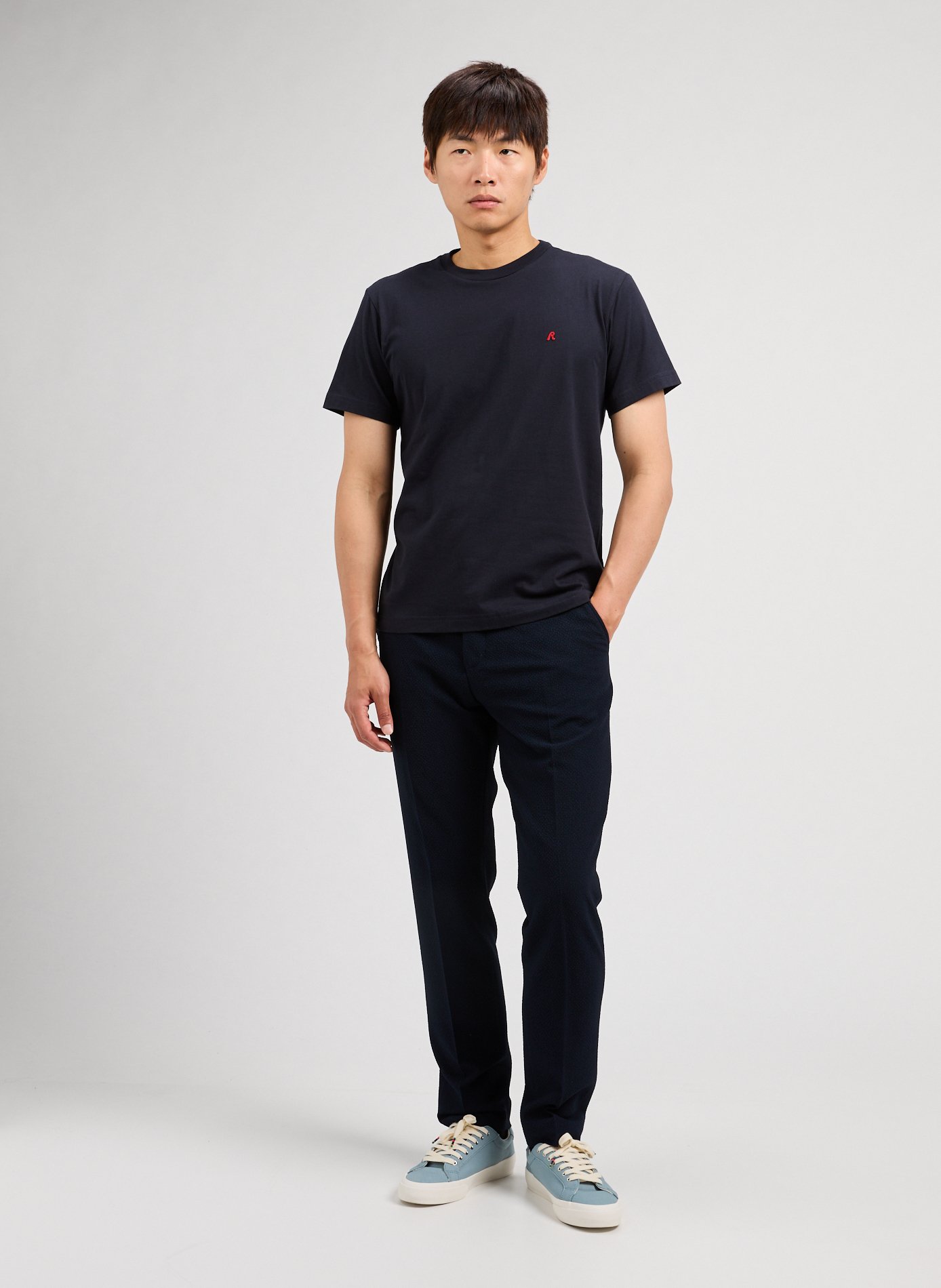 T-shirt en coton REPLAY Bleu