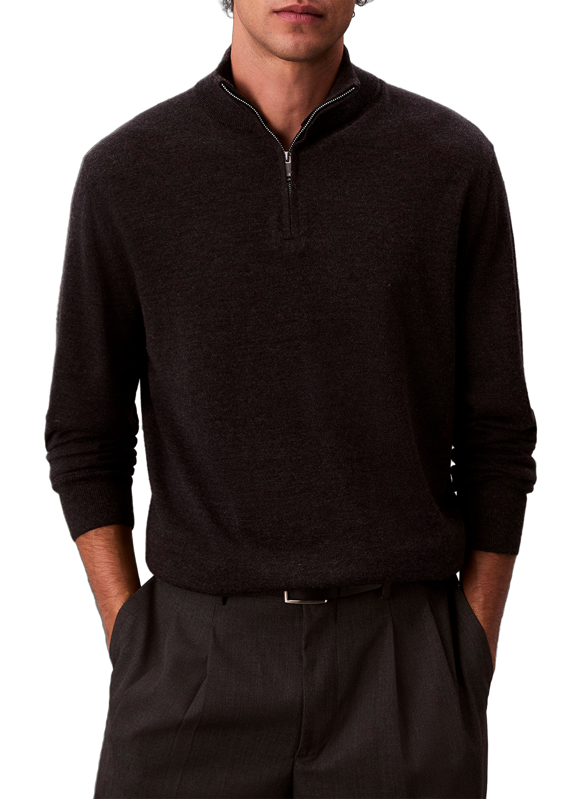 CALVIN KLEIN Roll-neck wool Jumper  Grey