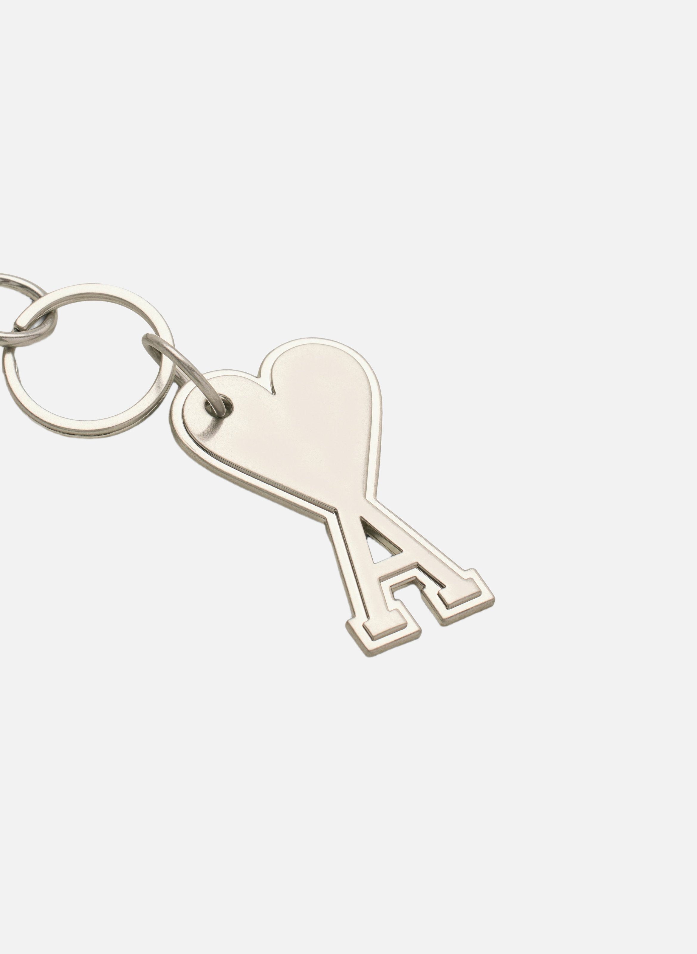 Porte-clés ami de coeur unisexe AMI PARIS Argent