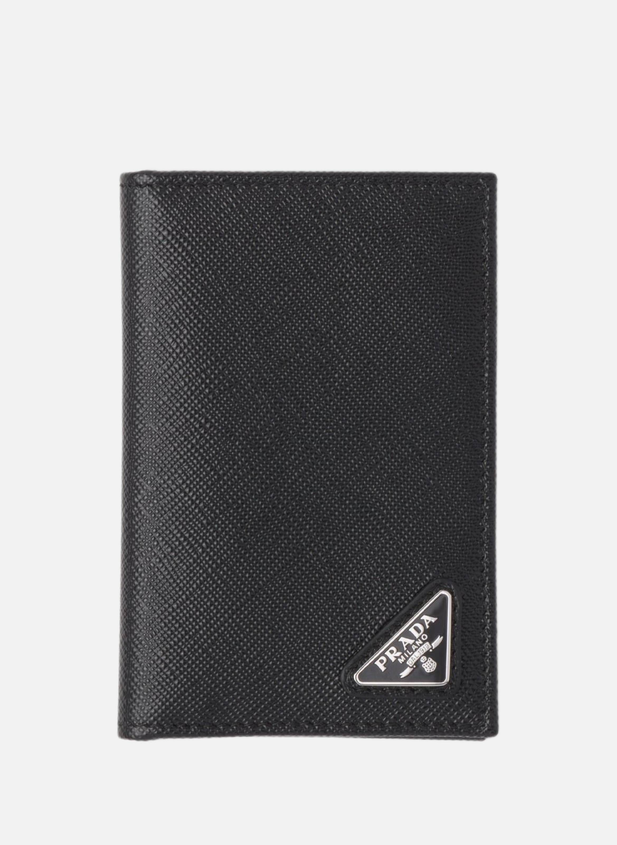 PRADA Porte-cartes en cuir Noir