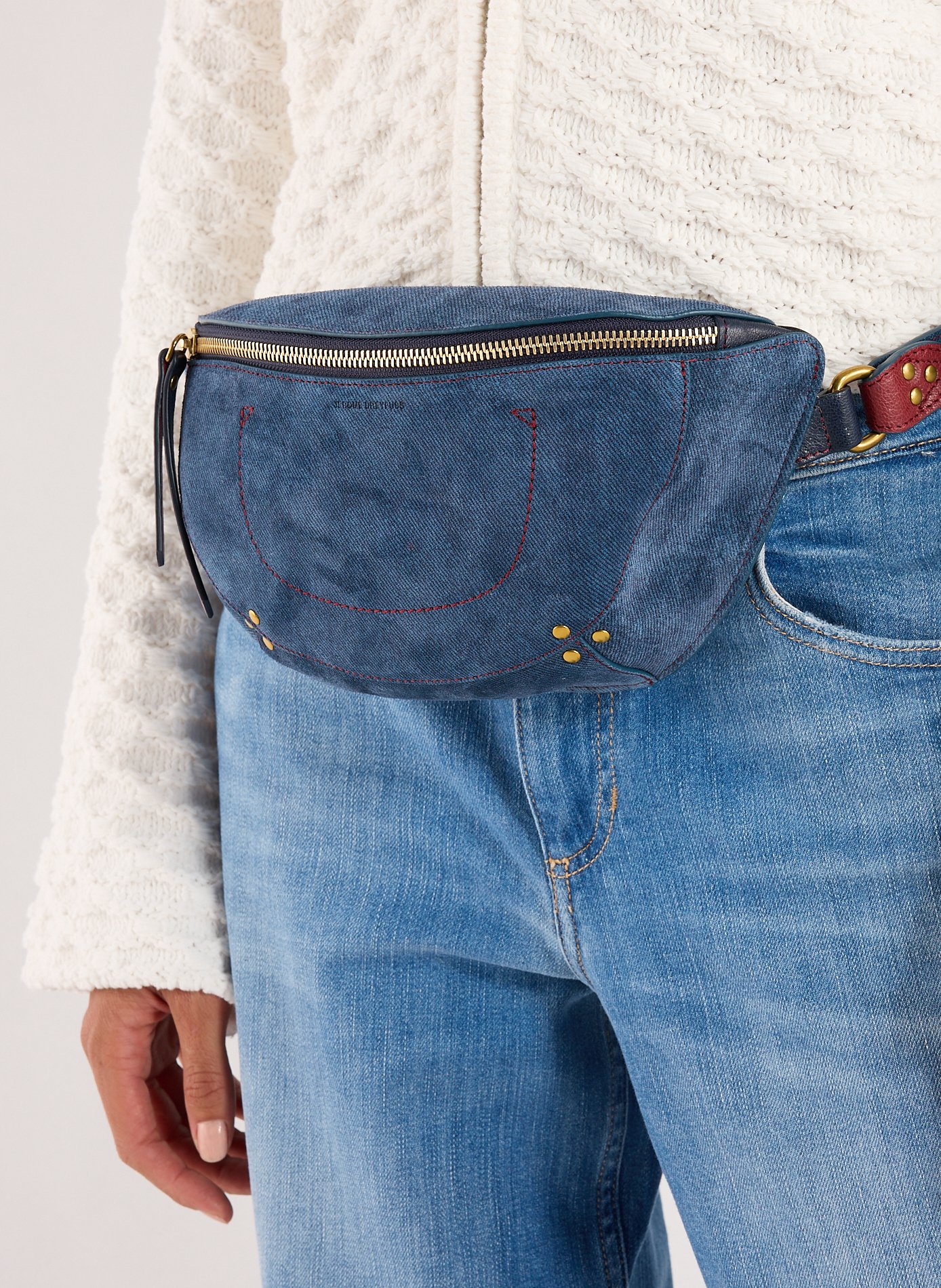 Linen Fanny Pack JÉRÔME DREYFUSS Blue