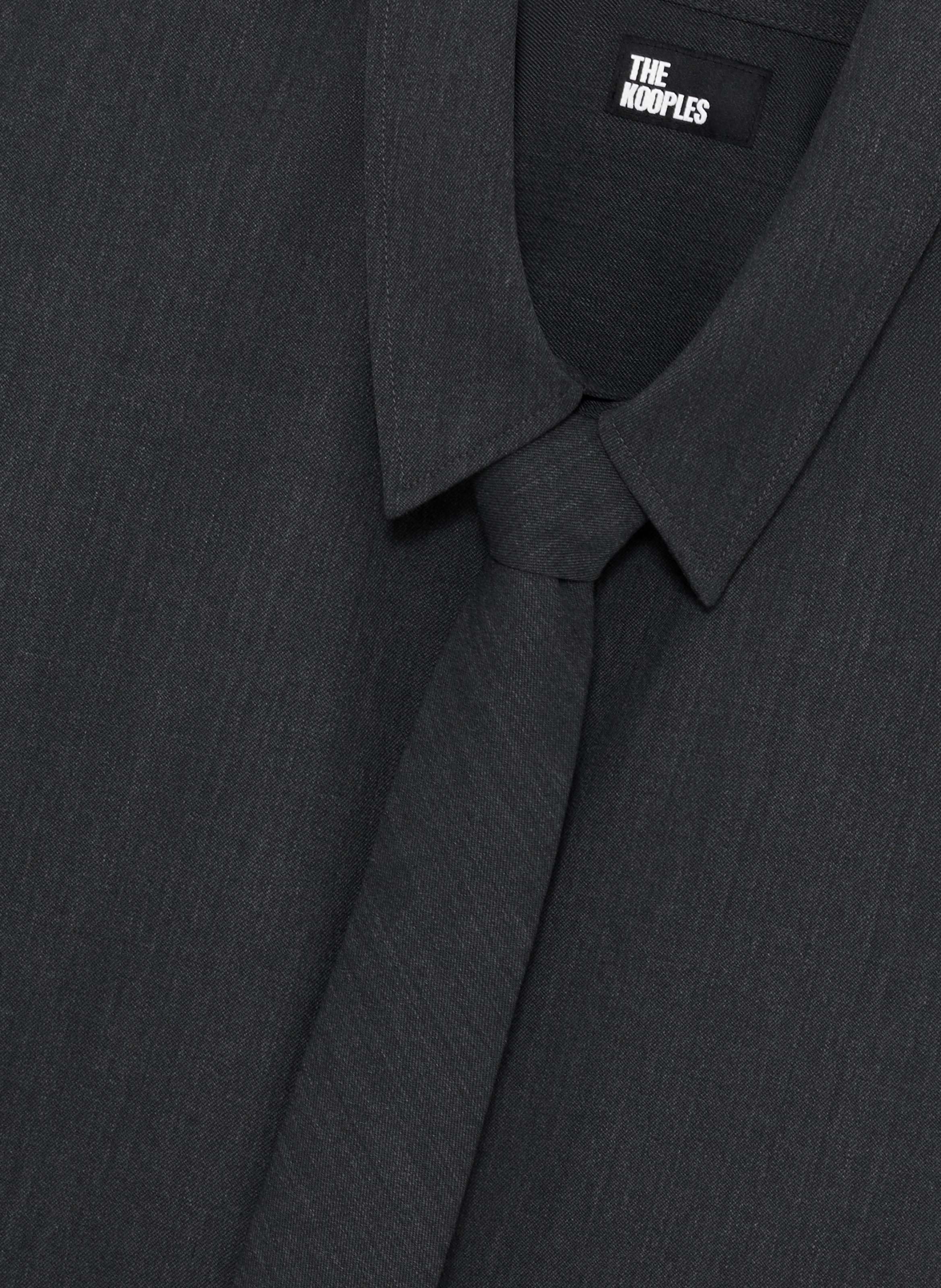 Chemise avec cravate THE KOOPLES Gris