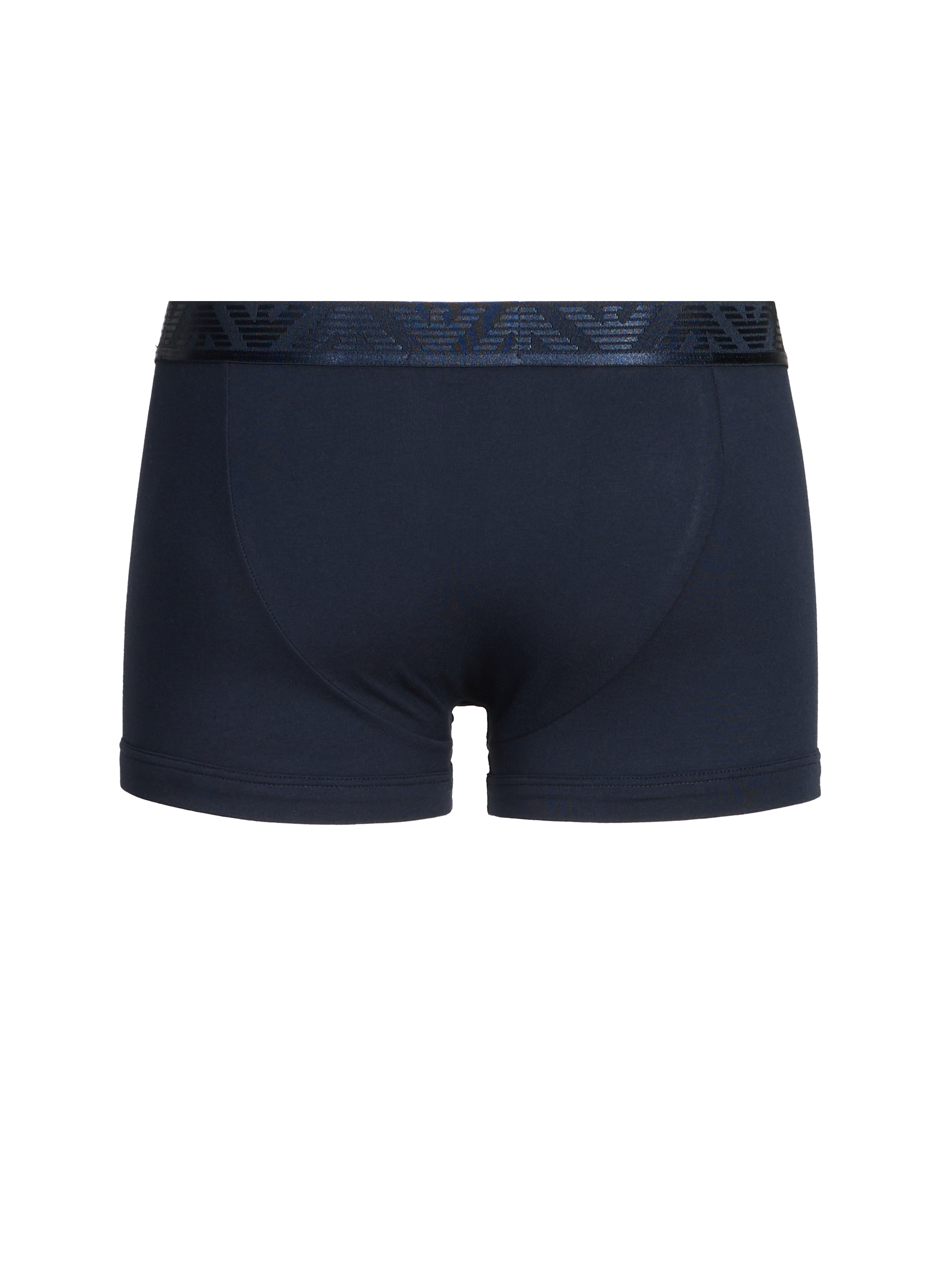 Lot de trois boxers en coton mélangé EMPORIO ARMANI Bleu