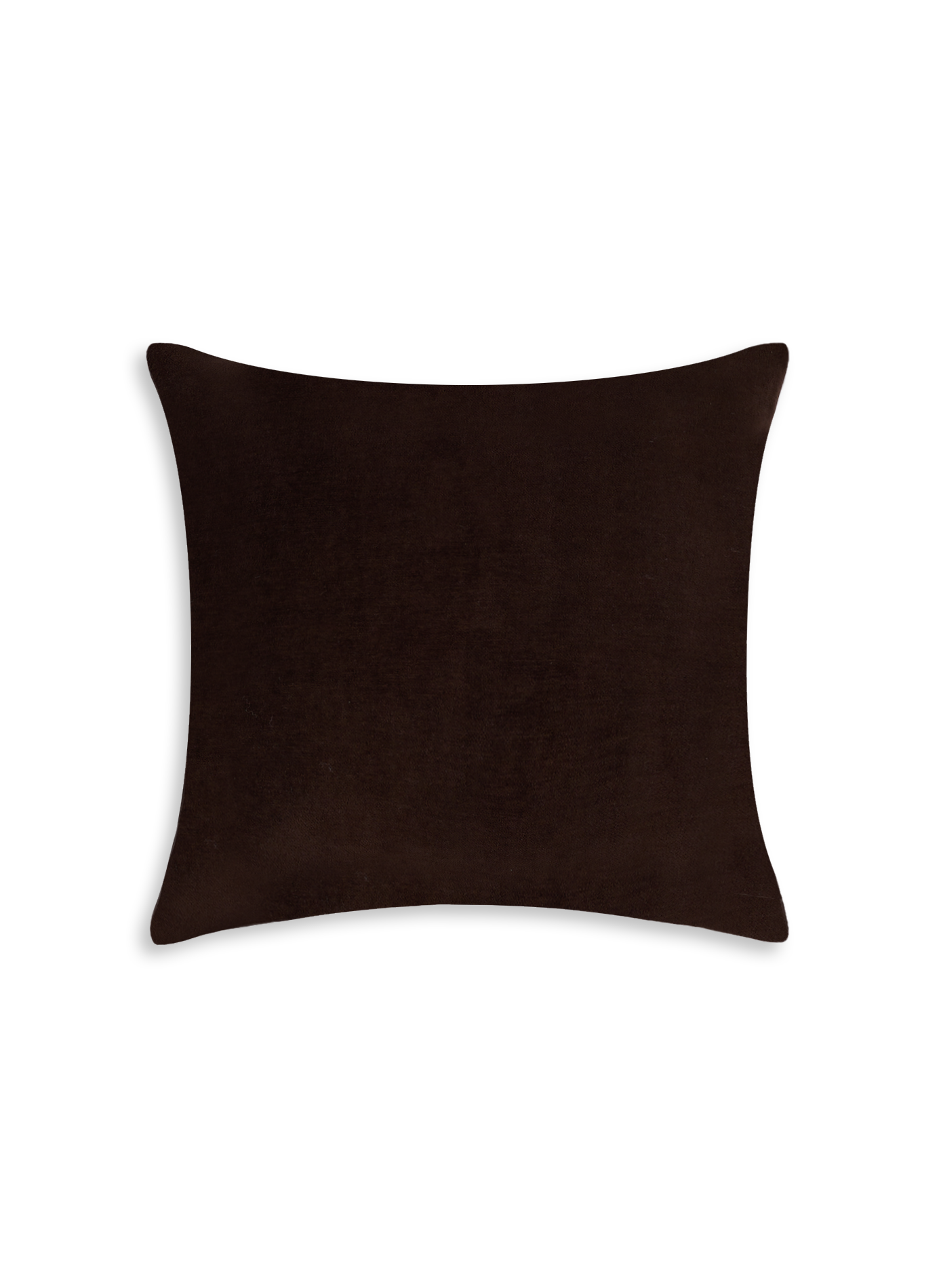 Housse de coussin en velours lisse AU PRINTEMPS PARIS Marron
