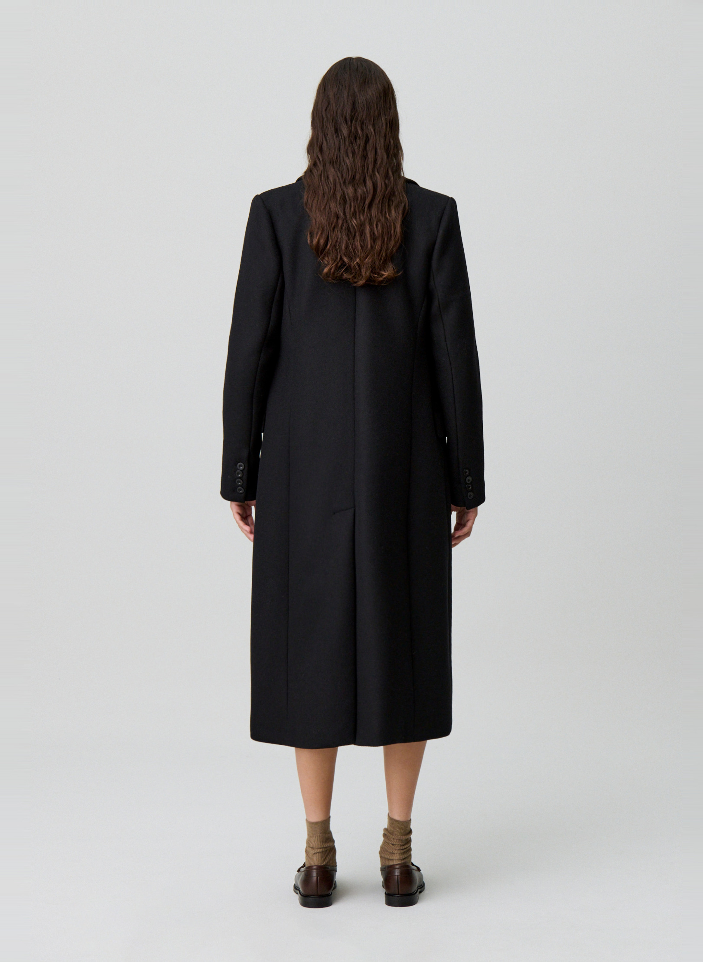 Manteau mi-long oversize uni ginny CLAUDIE PIERLOT Noir