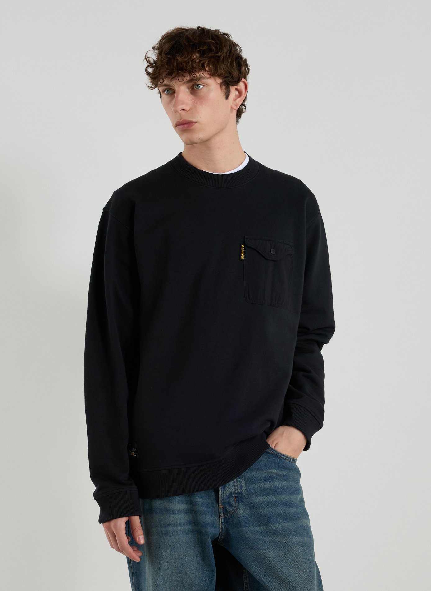 COLUMBIA Sweatshirt with buttoned pocket Black