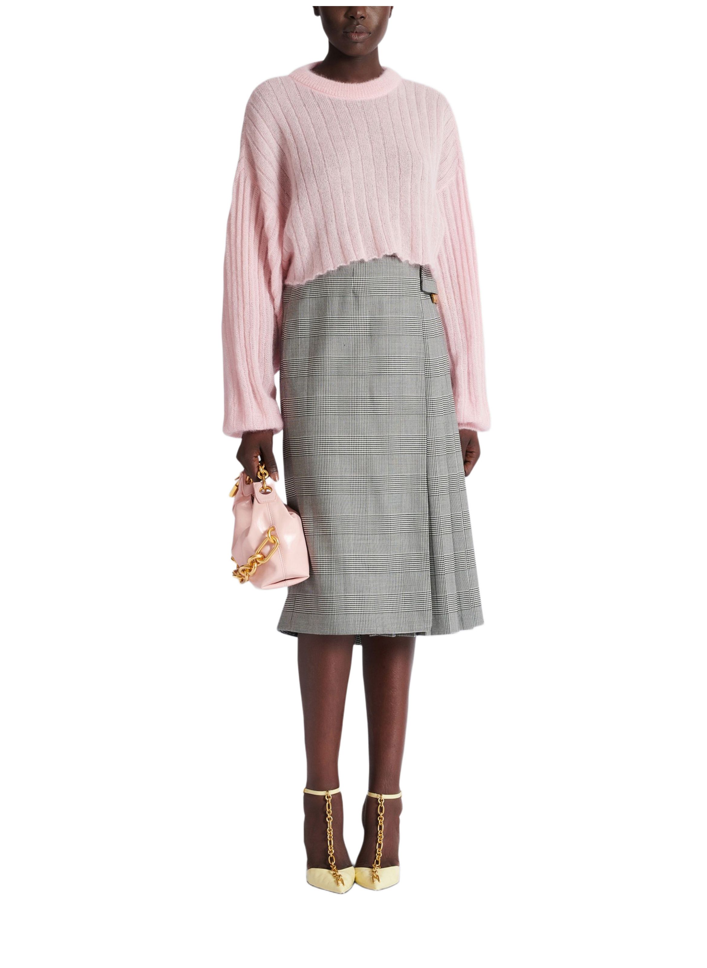 Pull court en mohair BALMAIN Rose