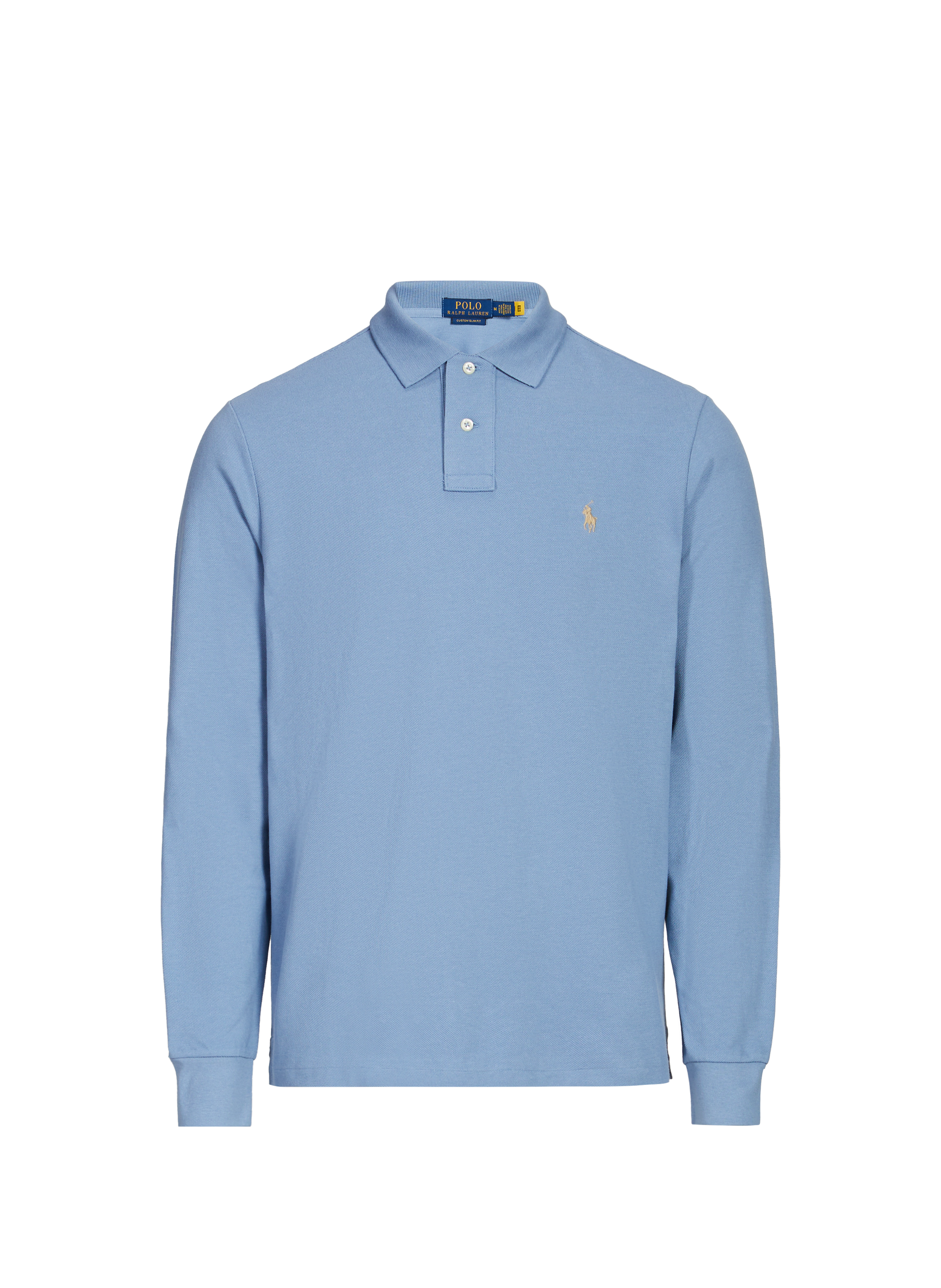 POLO RALPH LAUREN Polo manches longues en coton Bleu