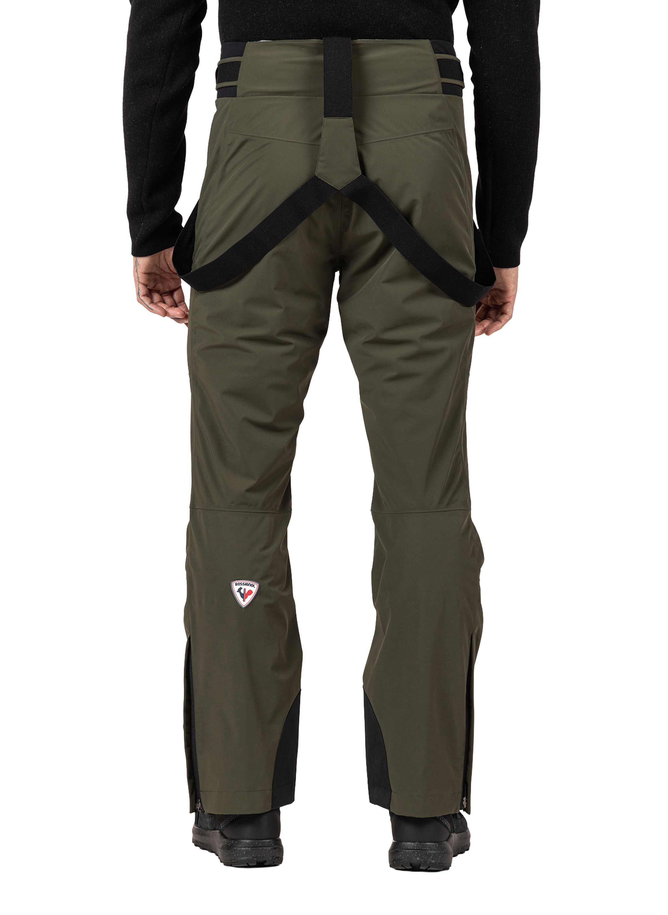 Ski pants with suspenders ROSSIGNOL Khaki