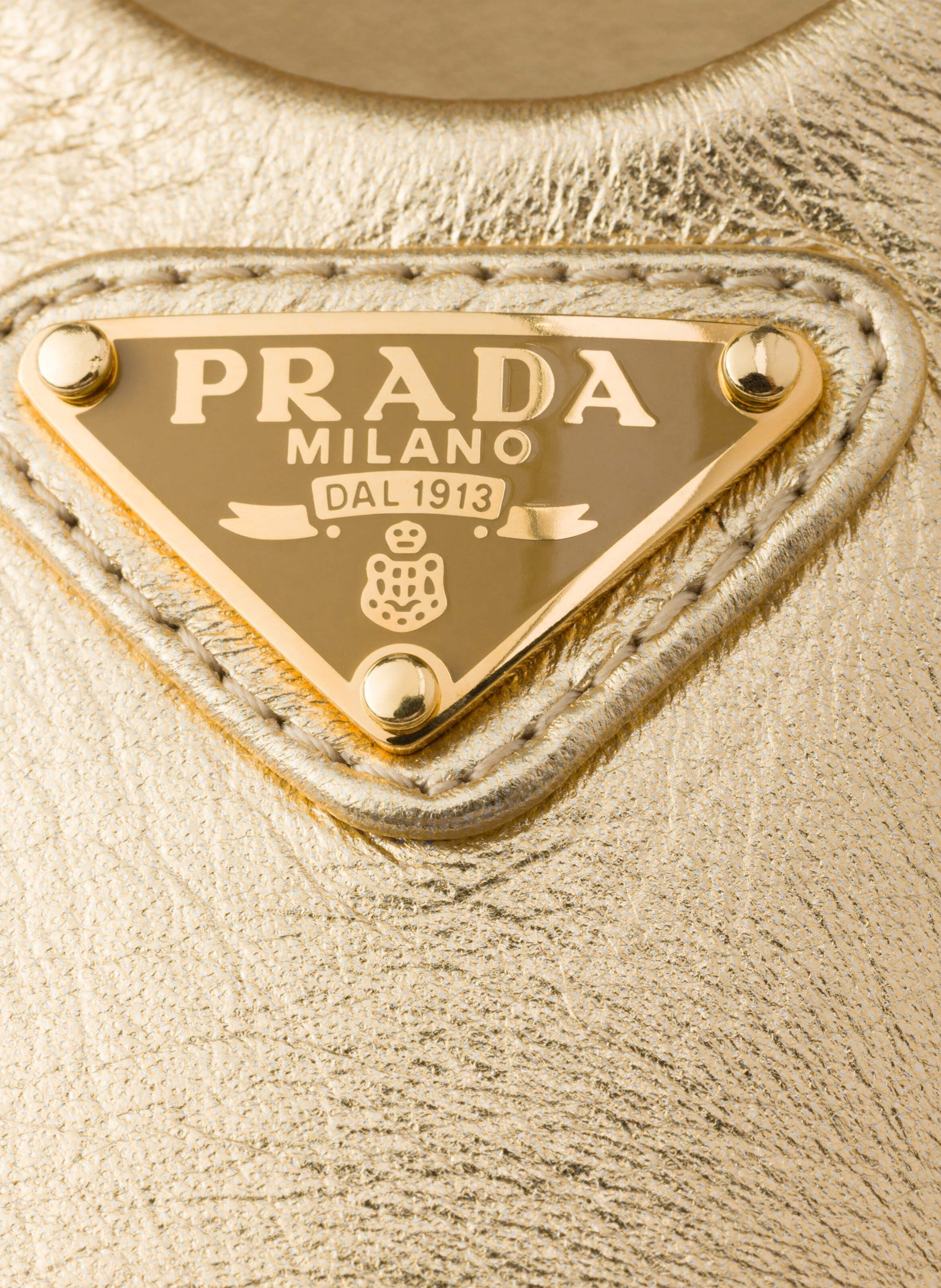 Ballerines en cuir nappa mordoré PRADA Argent