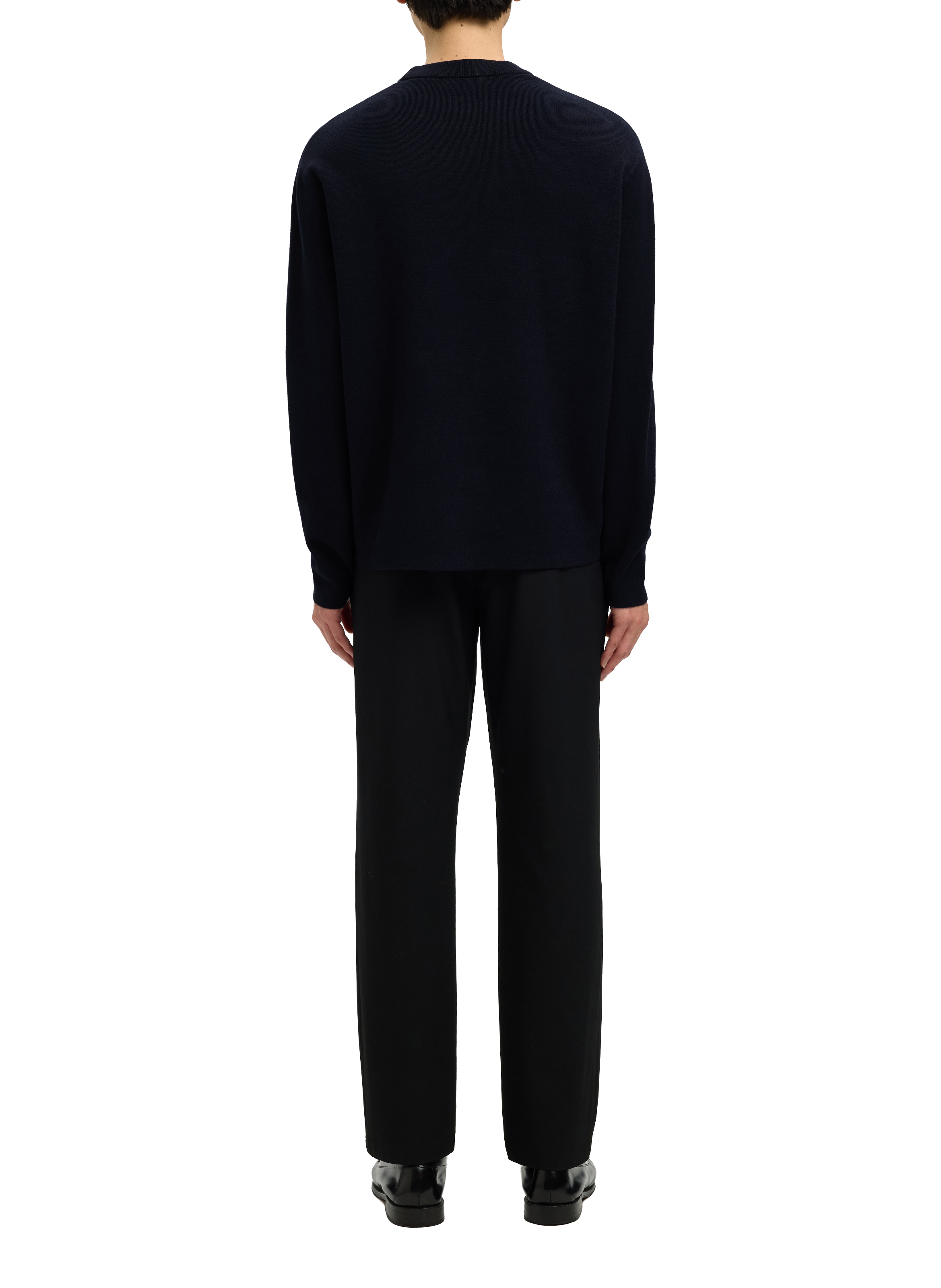 Pull droit à col côtelé SELECTED Bleu