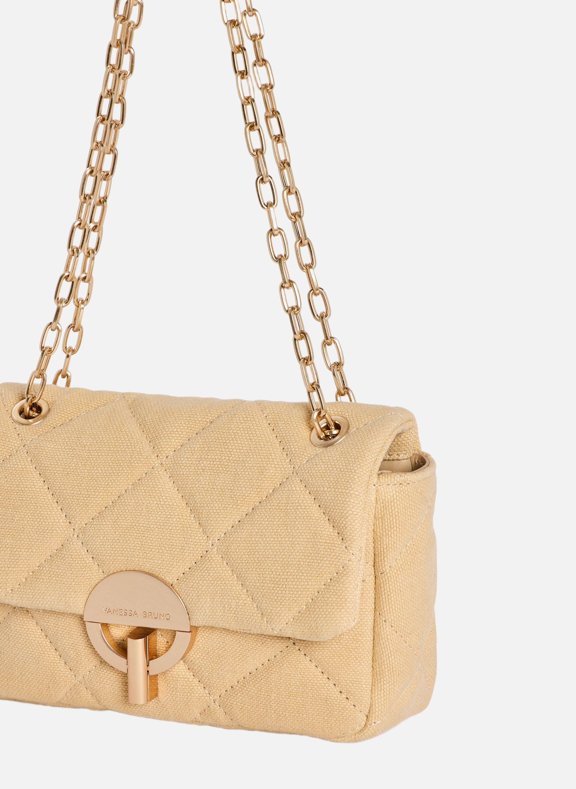 Moyen Sac Moon en Lin VANESSA BRUNO Orange