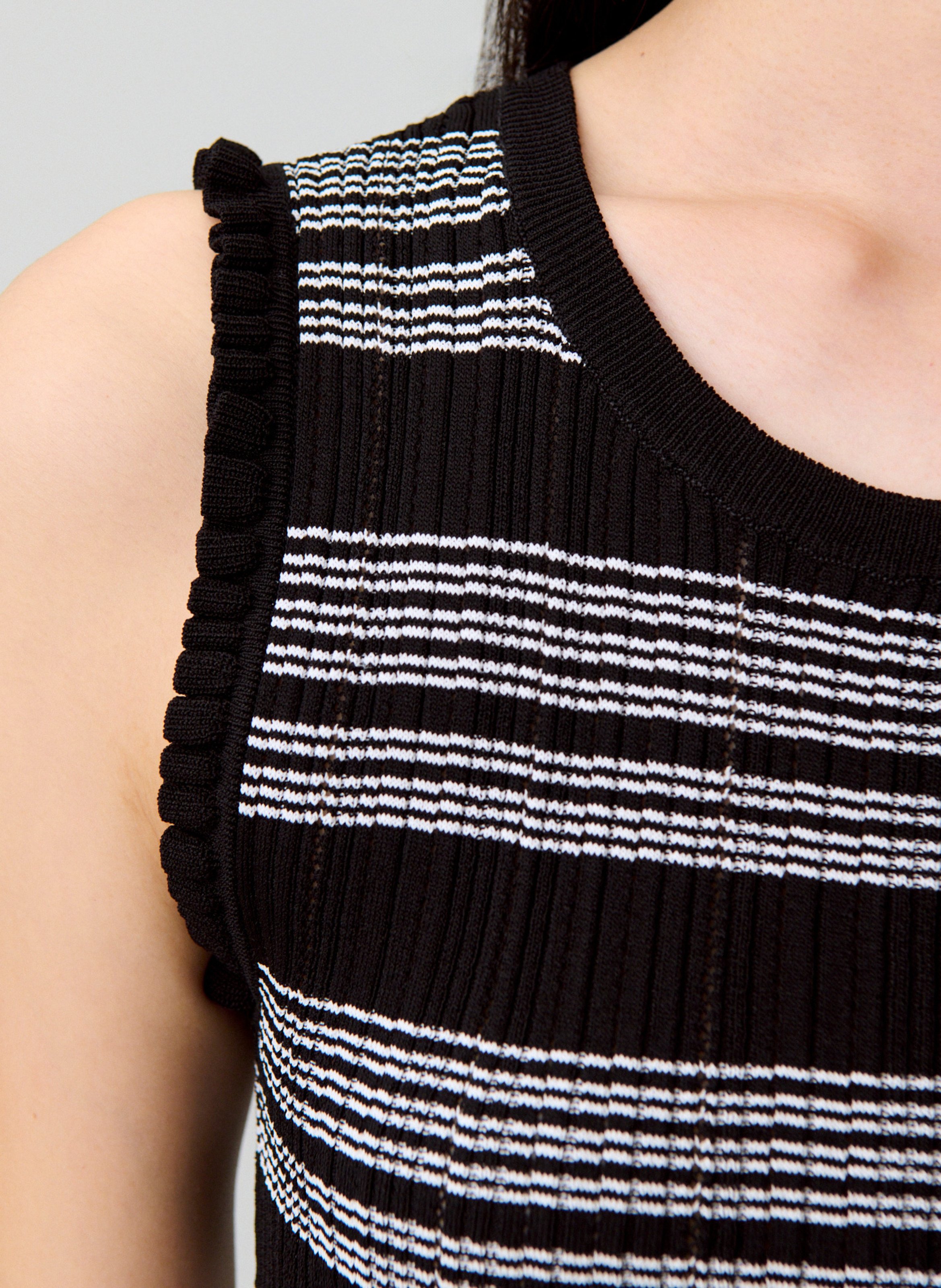 Top col rond à rayures CLAUDIE PIERLOT Multicolore