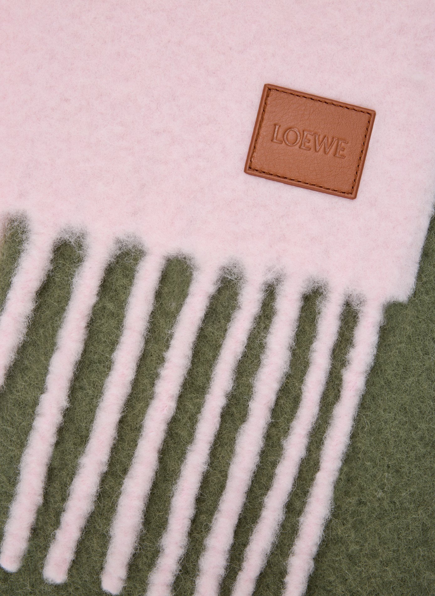 Alpaca and wool blend fringed scarf LOEWE Multicolour