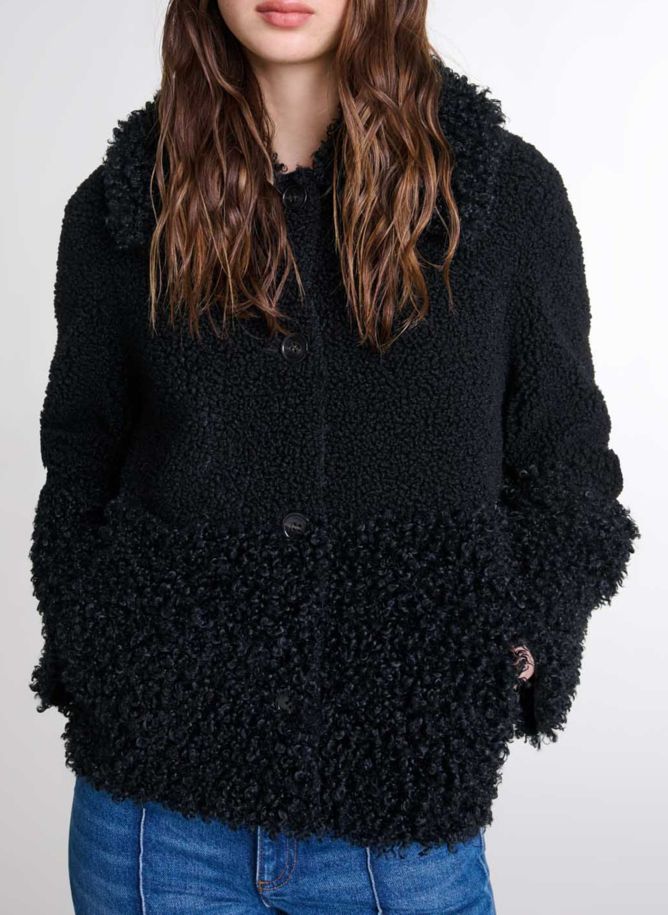 Veste droite MAJE Noir