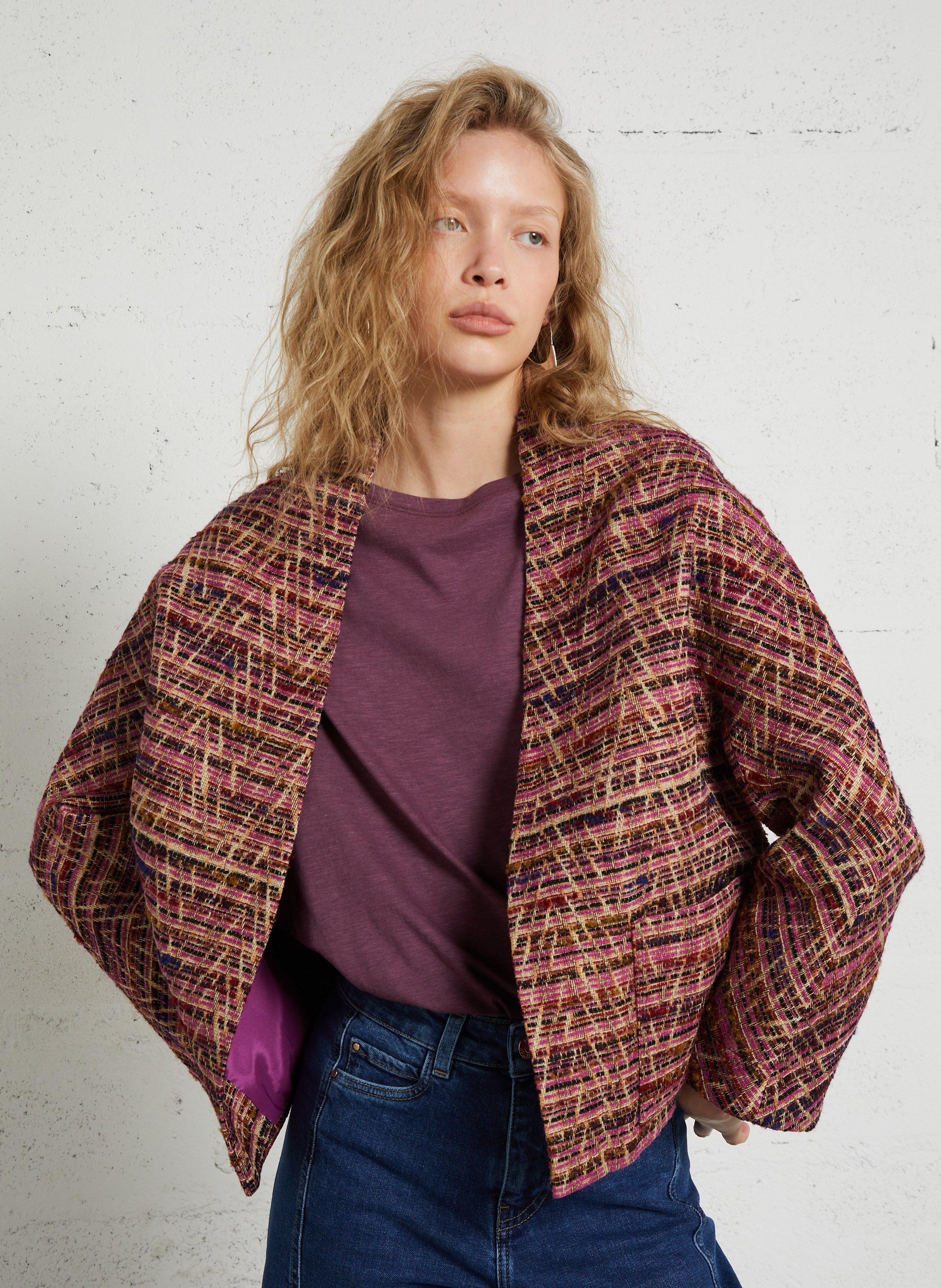 Veste en tweed caroline MAISON 123 Violet