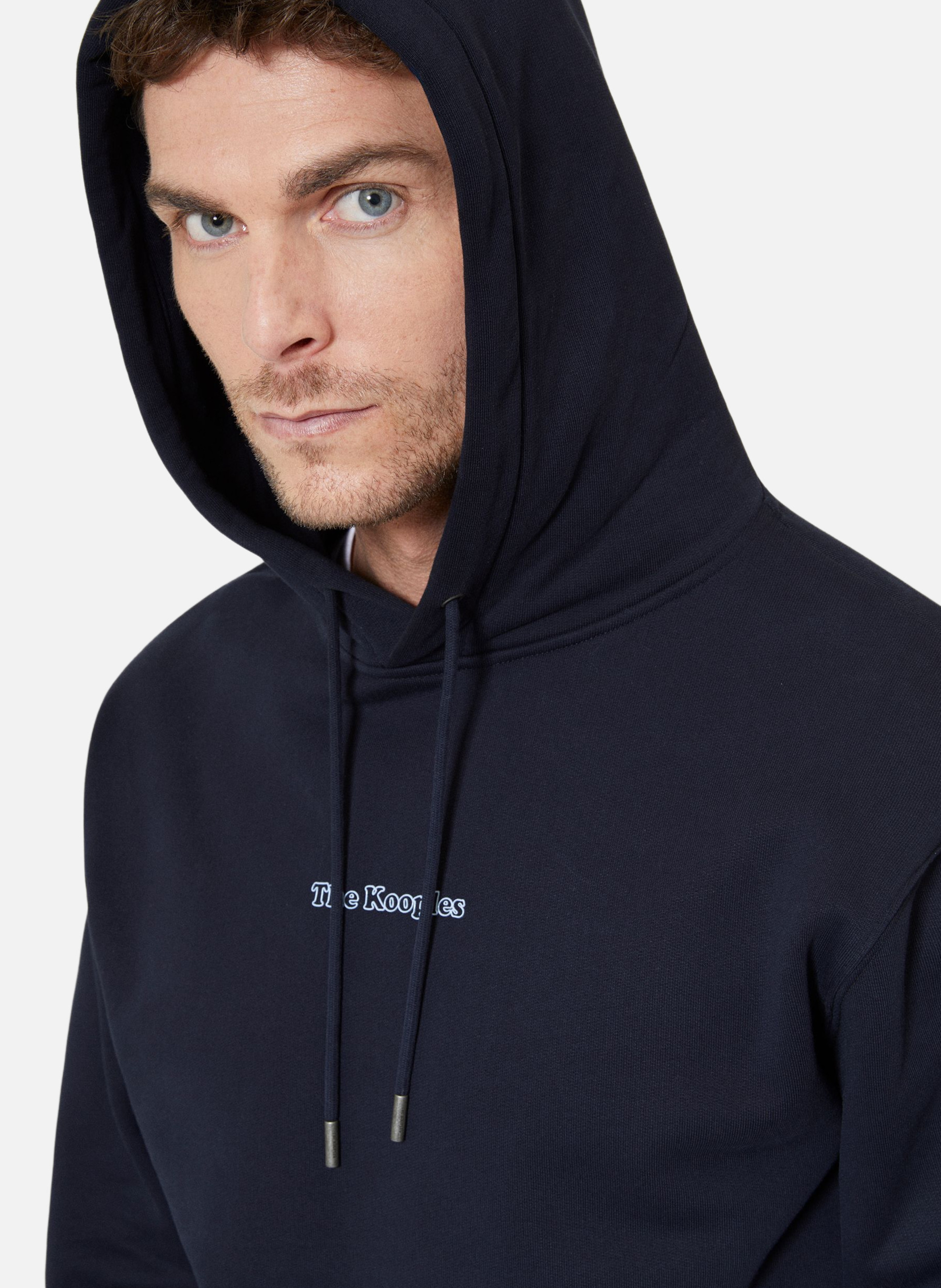 Sweatshirt à capuche avec logo THE KOOPLES Bleu