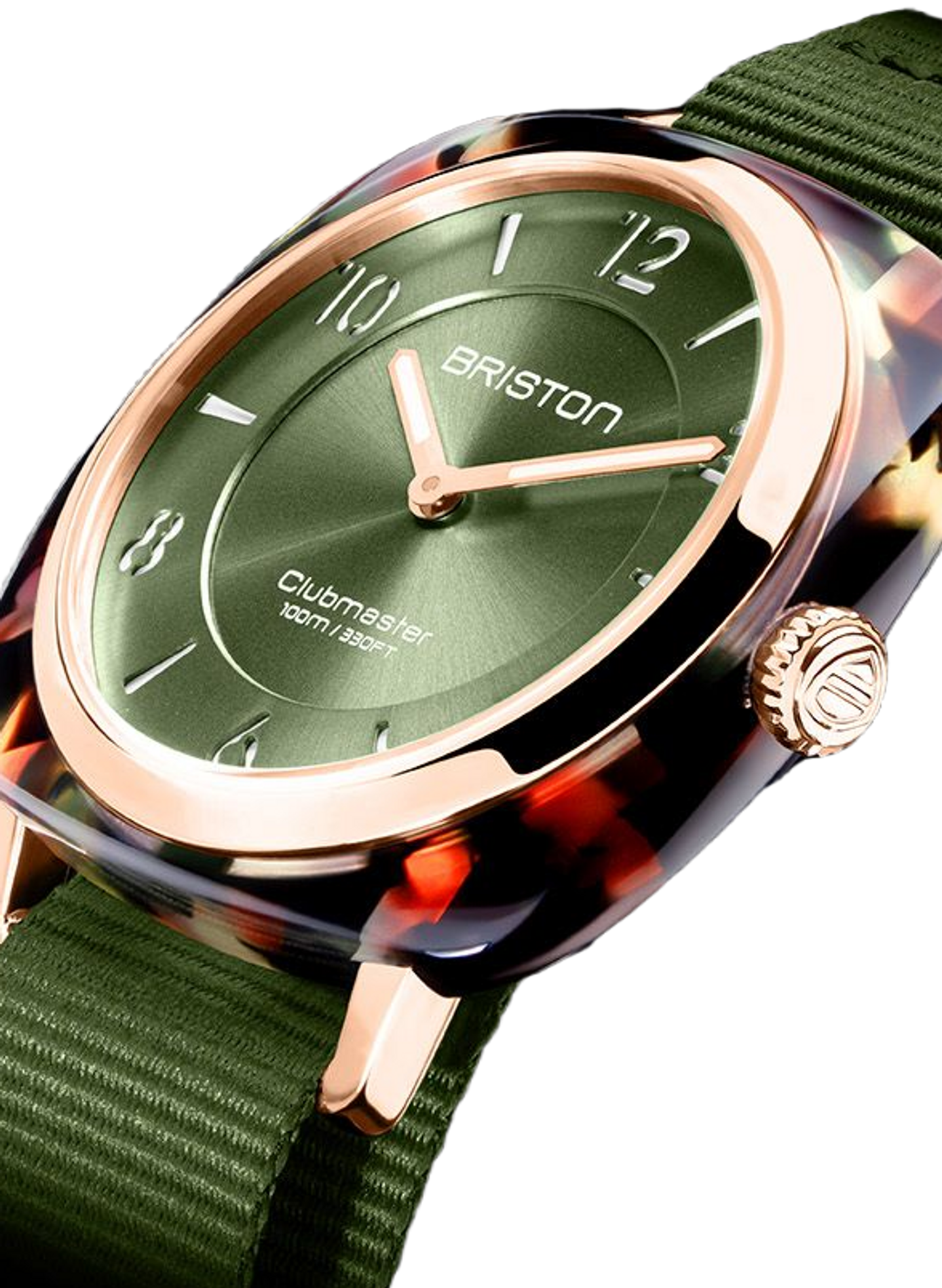 Montre Clubmaster Chic en nylon BRISTON Vert