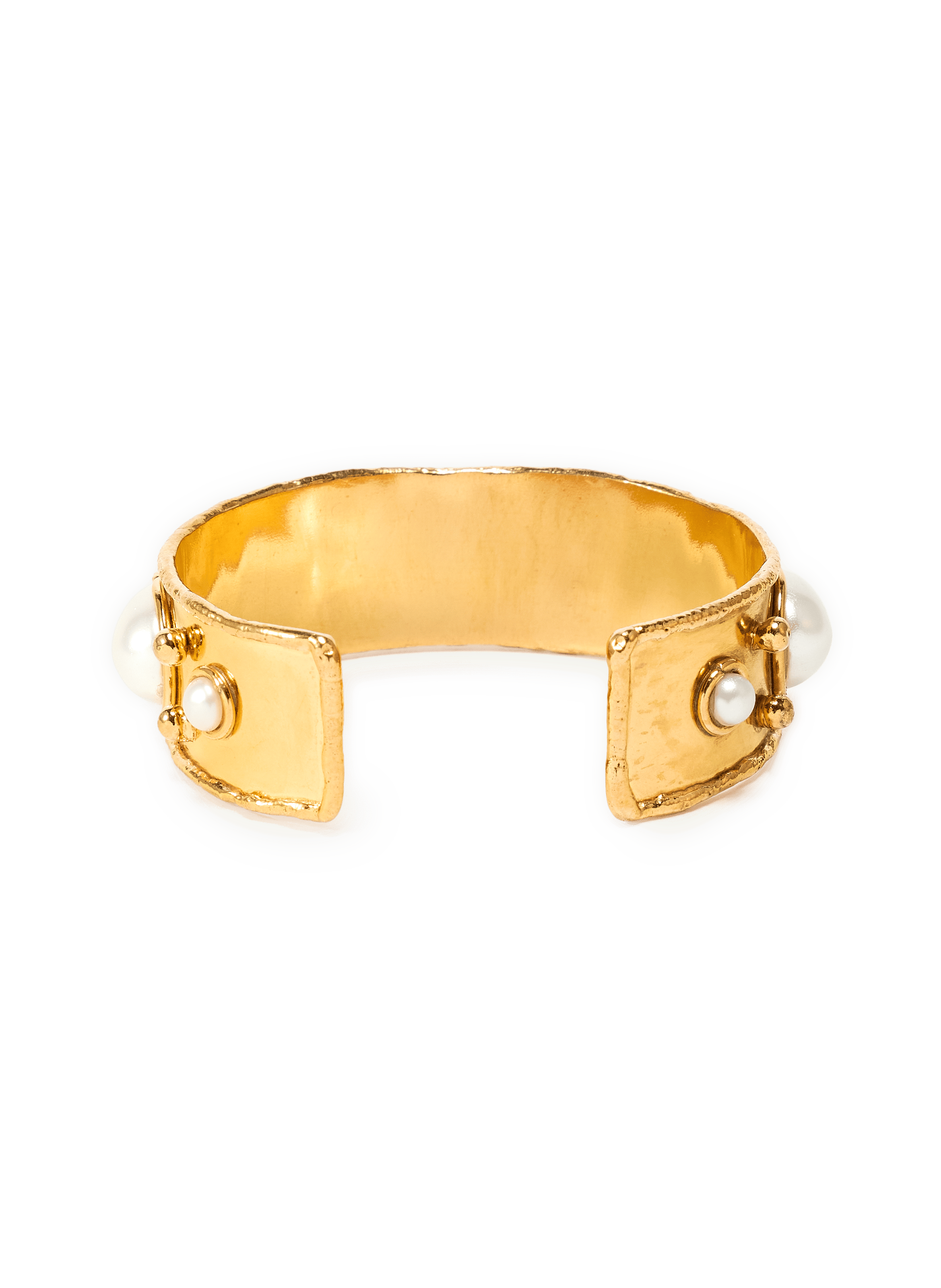 Bracelet manchette Byzantin en laiton SYLVIA TOLEDANO Doré