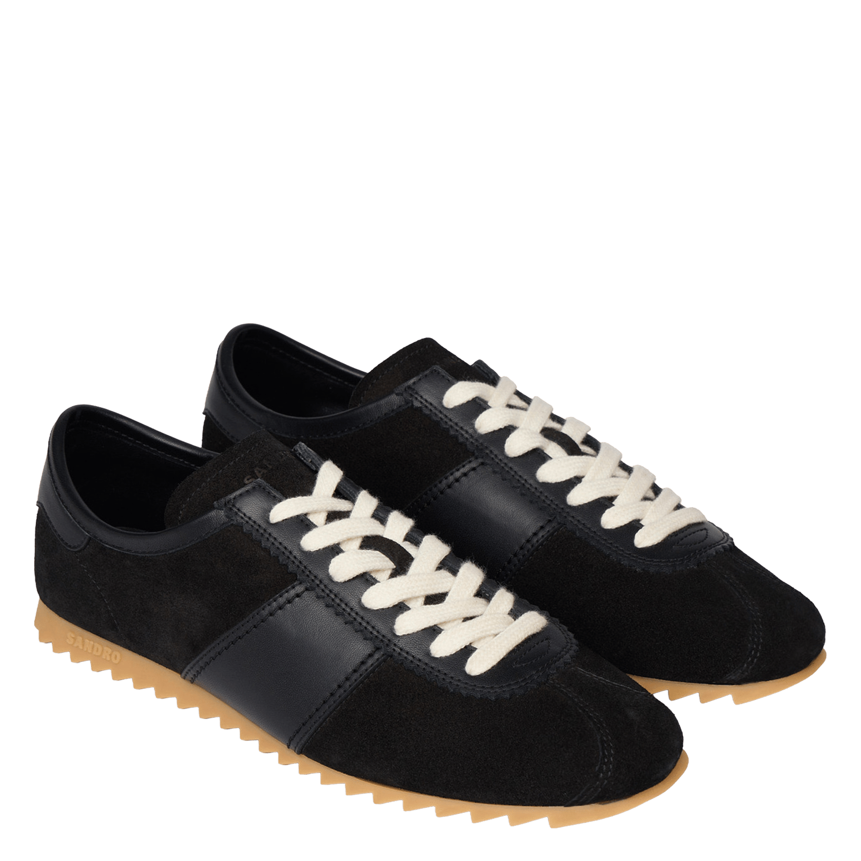 Baskets basses en cuir SANDRO Noir