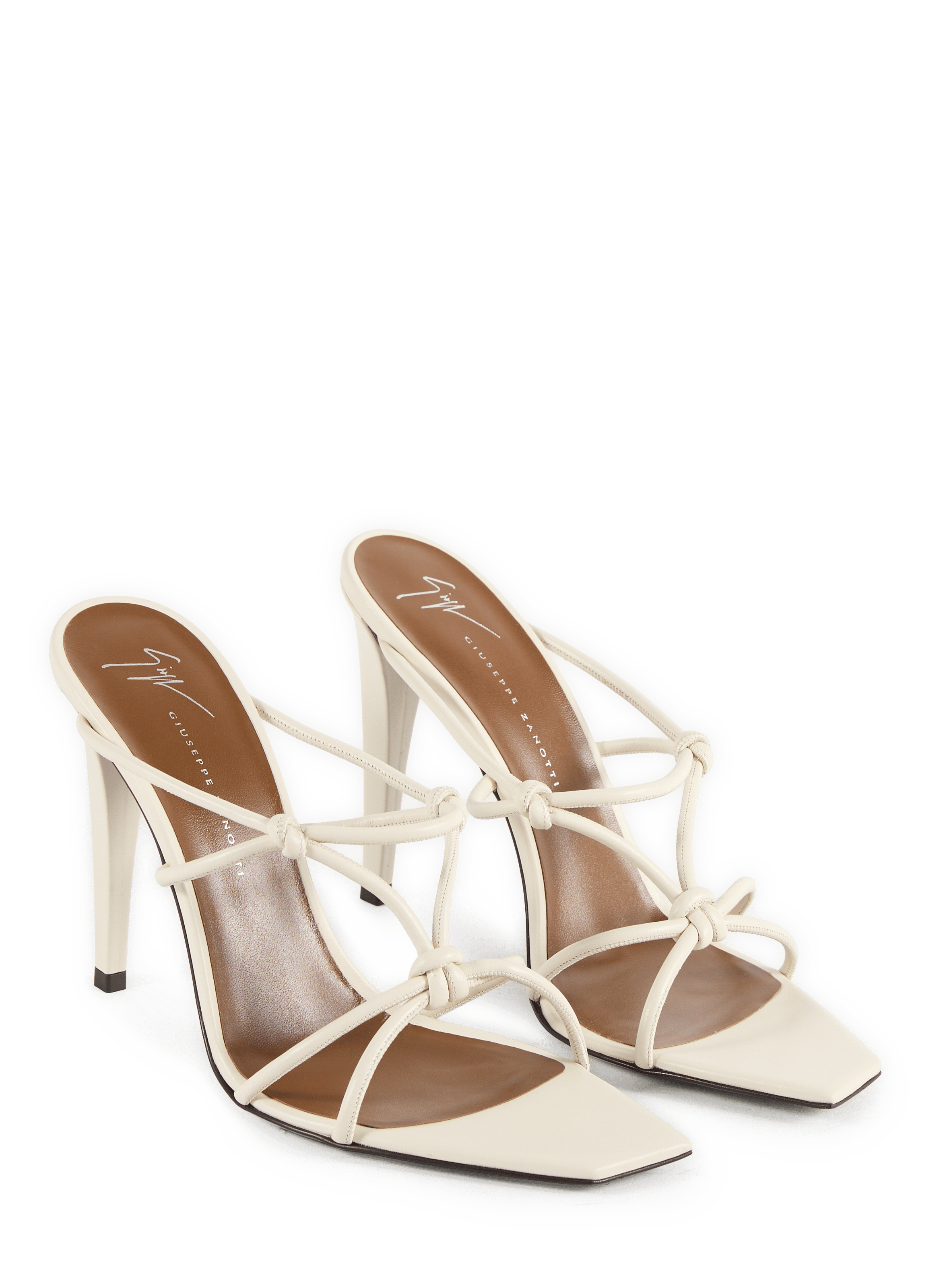 Sandales à talon Gz Mya 90 en cuir GIUSEPPE ZANOTTI Blanc