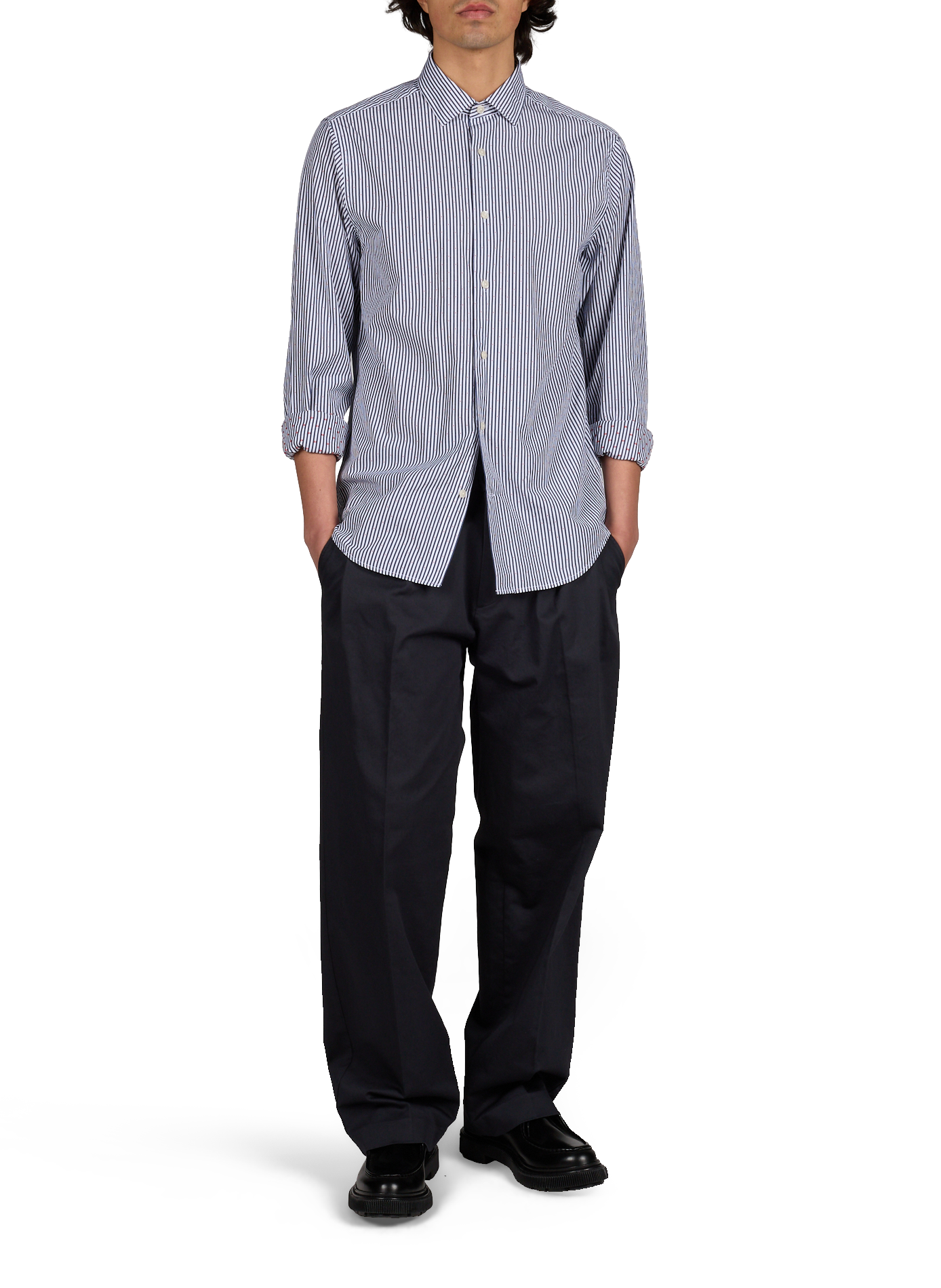 Chemise à rayures en coton GANT Bleu