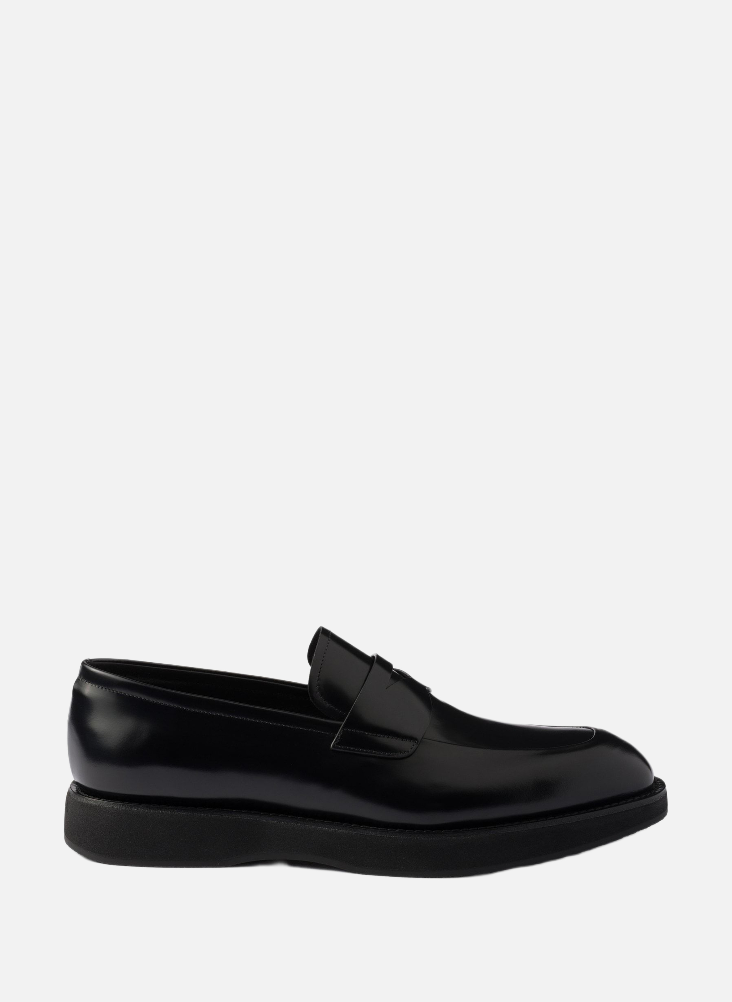 Mocassins en cuir brossé PRADA Noir