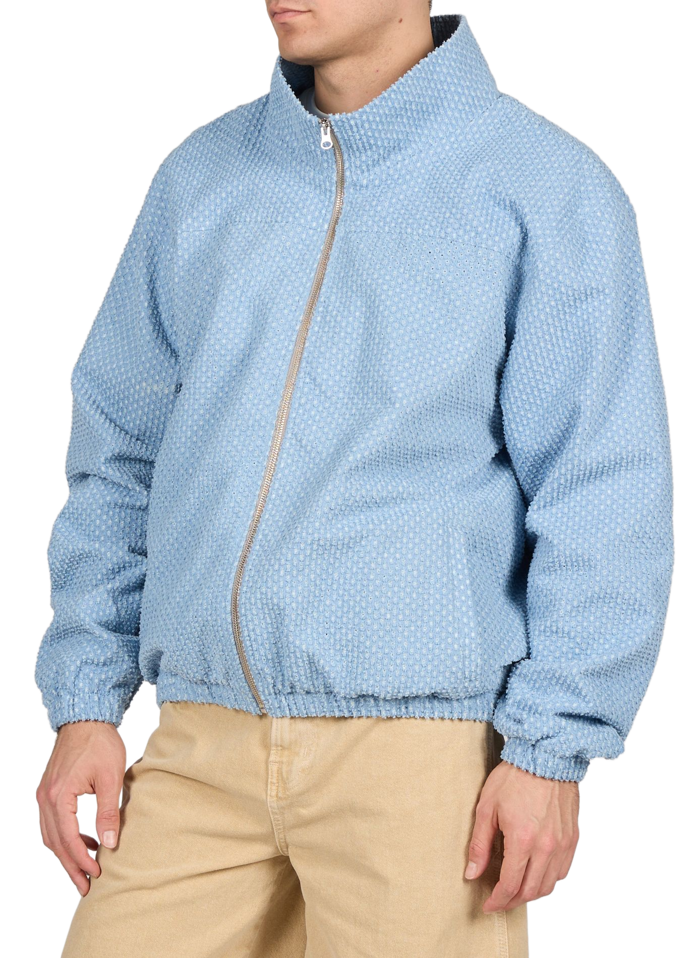 High-neck cotton jacket PAS UNE MARQUE Blue