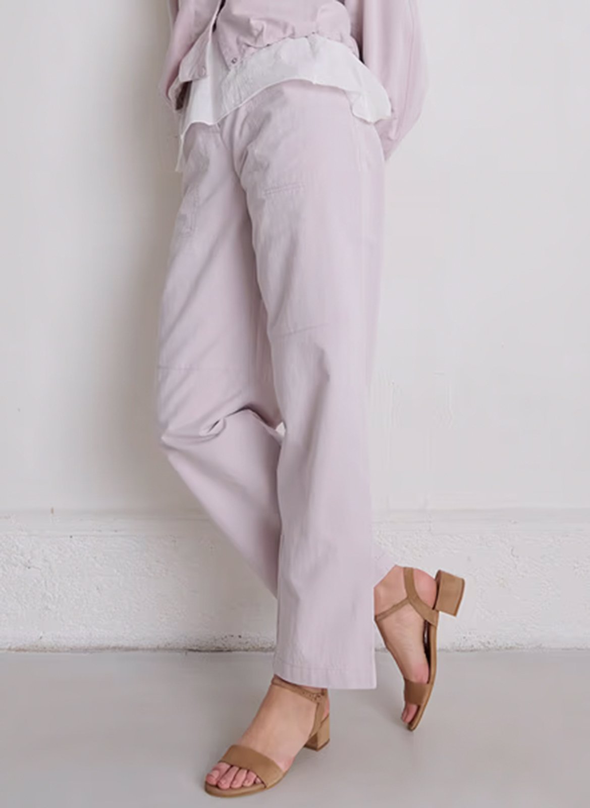 Sandales en cuir via Marron