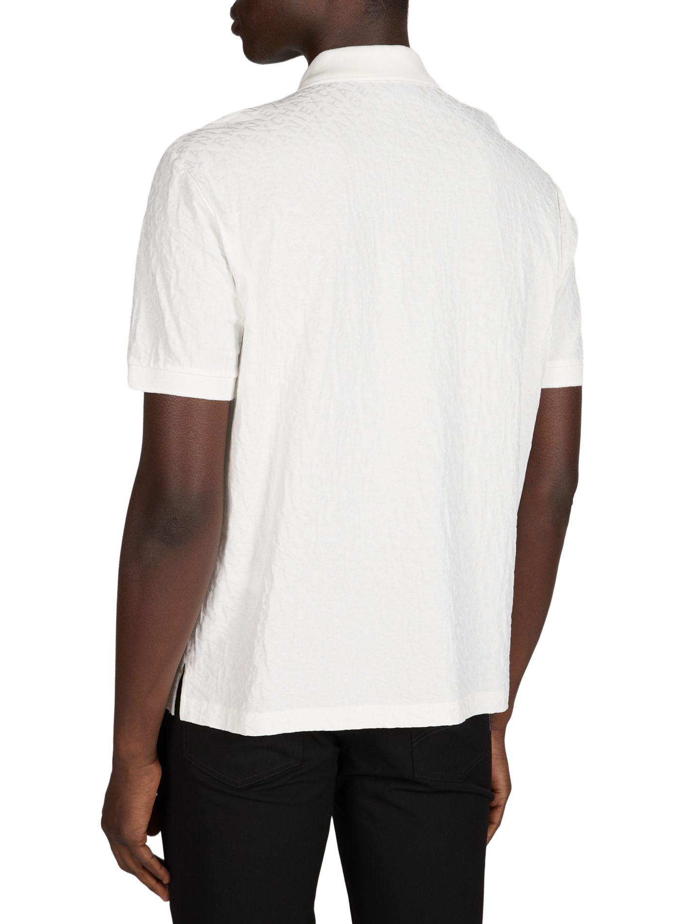 Short-sleeved cotton polo shirt with logo ARMANI EXCHANGE White