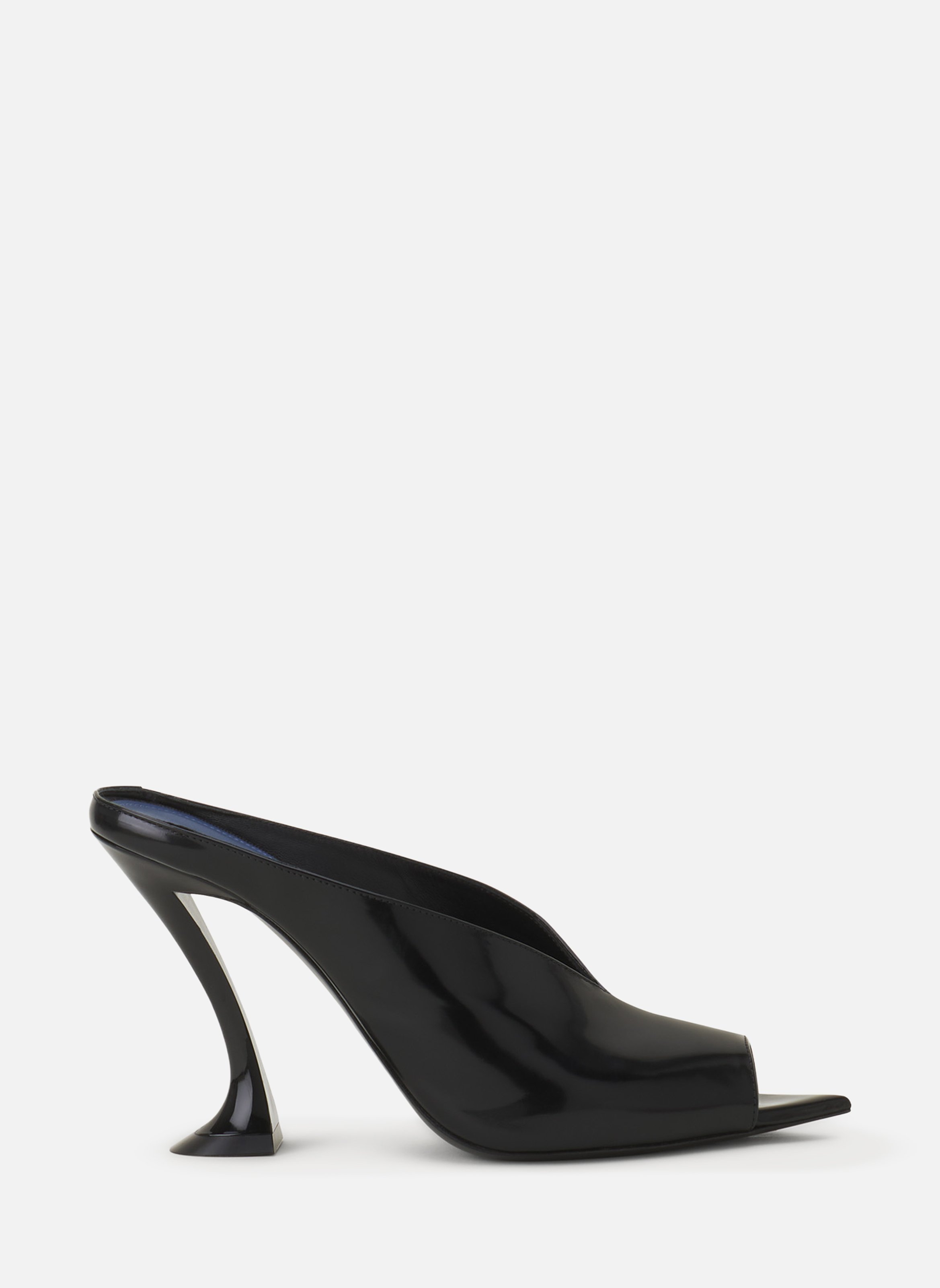 Mule midnight step en cuir verni LANVIN Noir