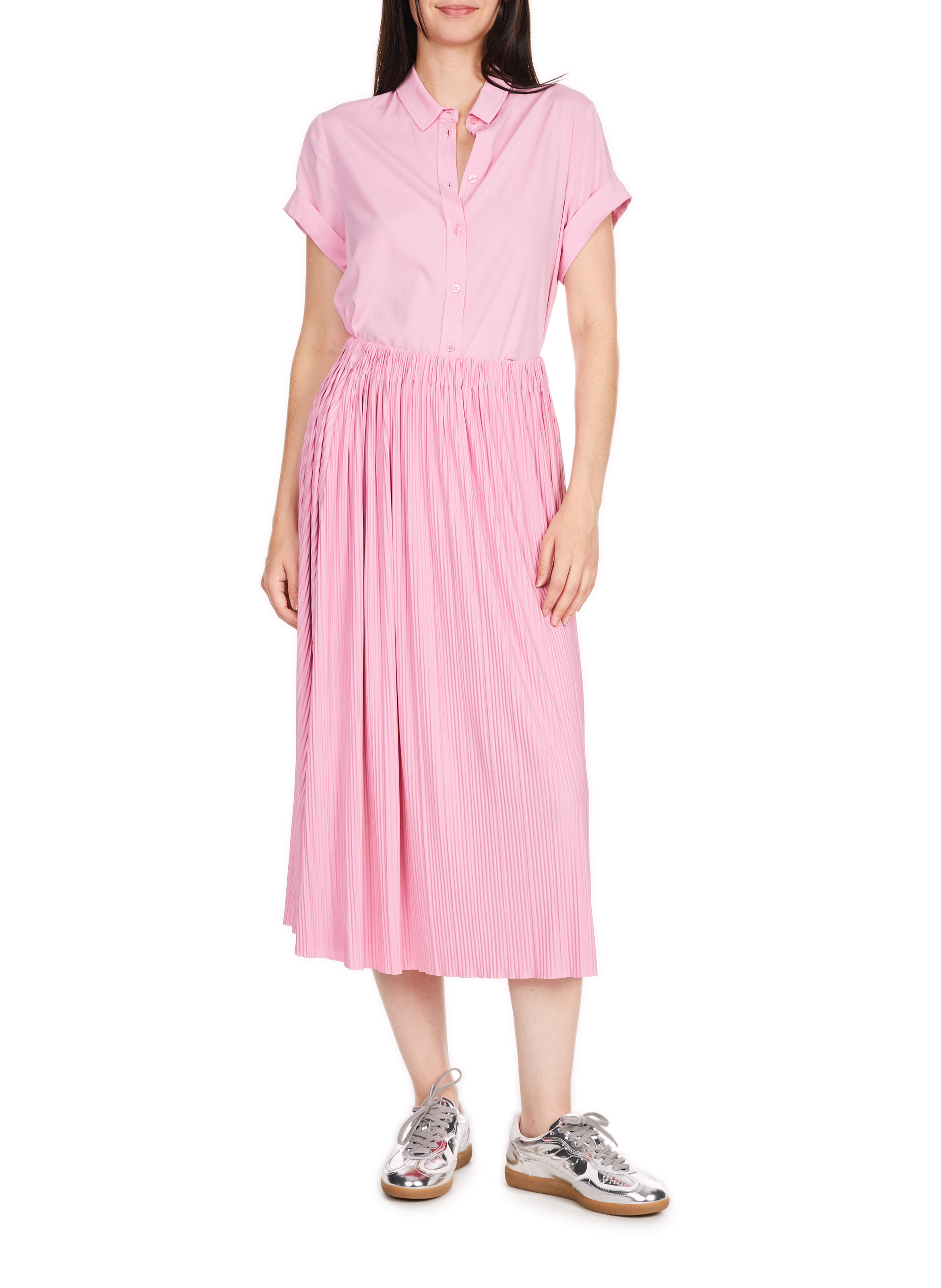 Pleated midi skirt | Pink SAMSOE SAMSOE Women