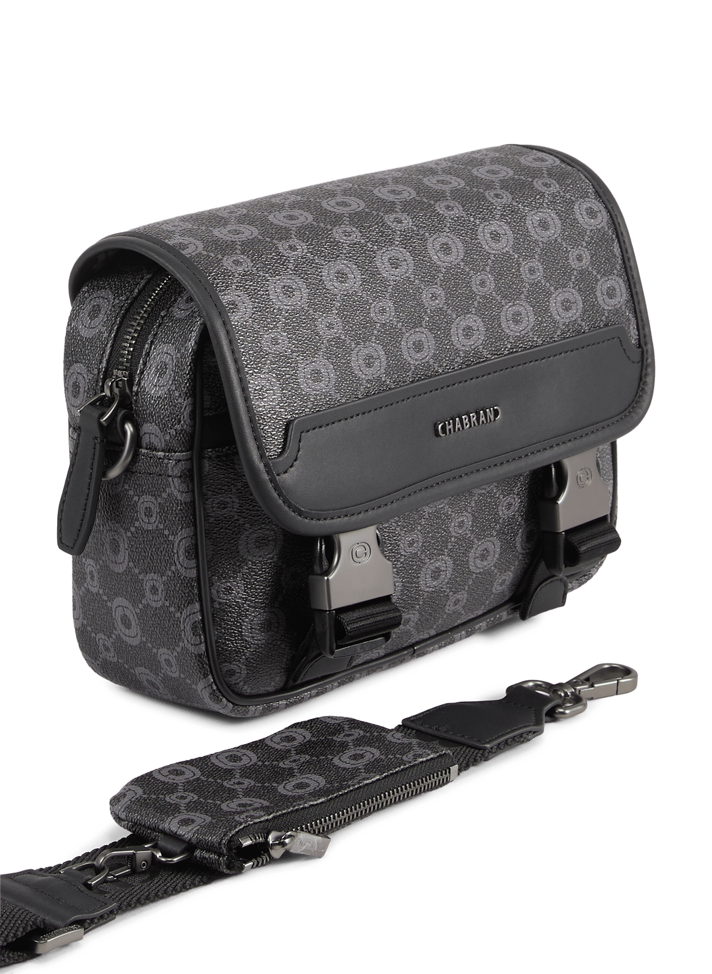 Monogrammed shoulder bag  CHABRAND Black