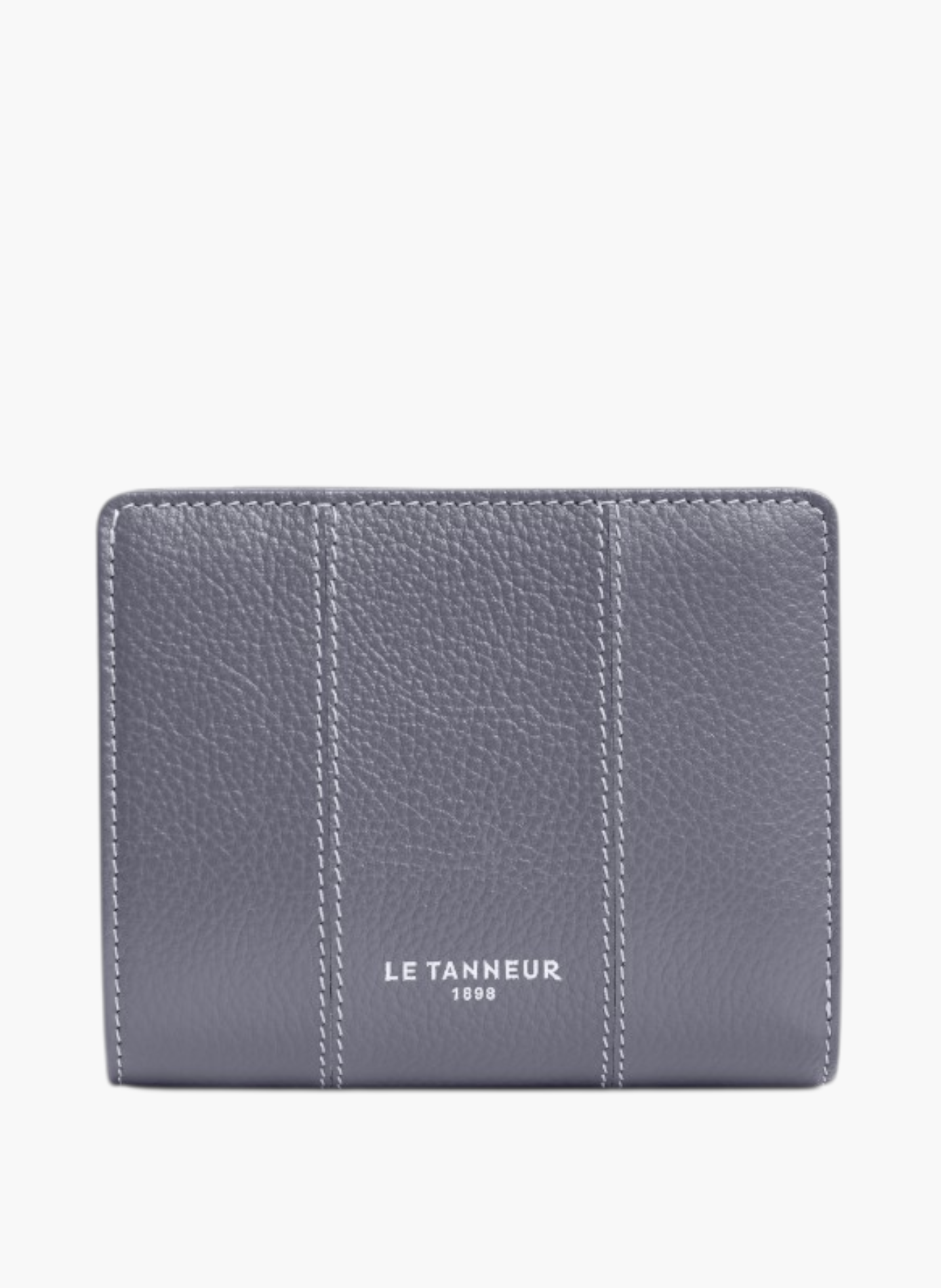 Petit portefeuille marguerite en cuir grainé LE TANNEUR Bleu
