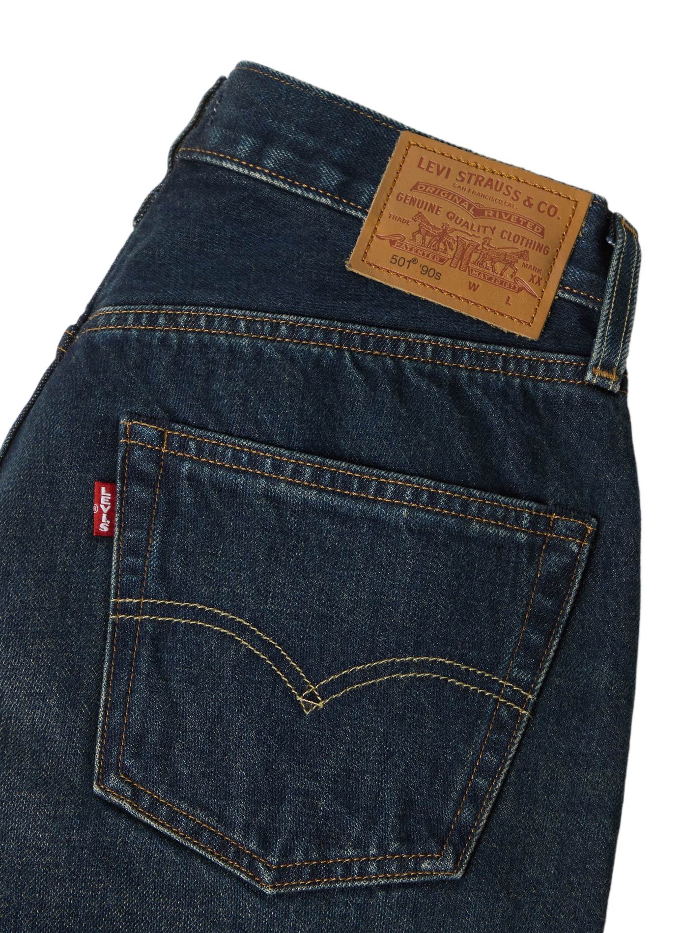 501® 90's Enkeljeans van katoen LEVI'S Blauw