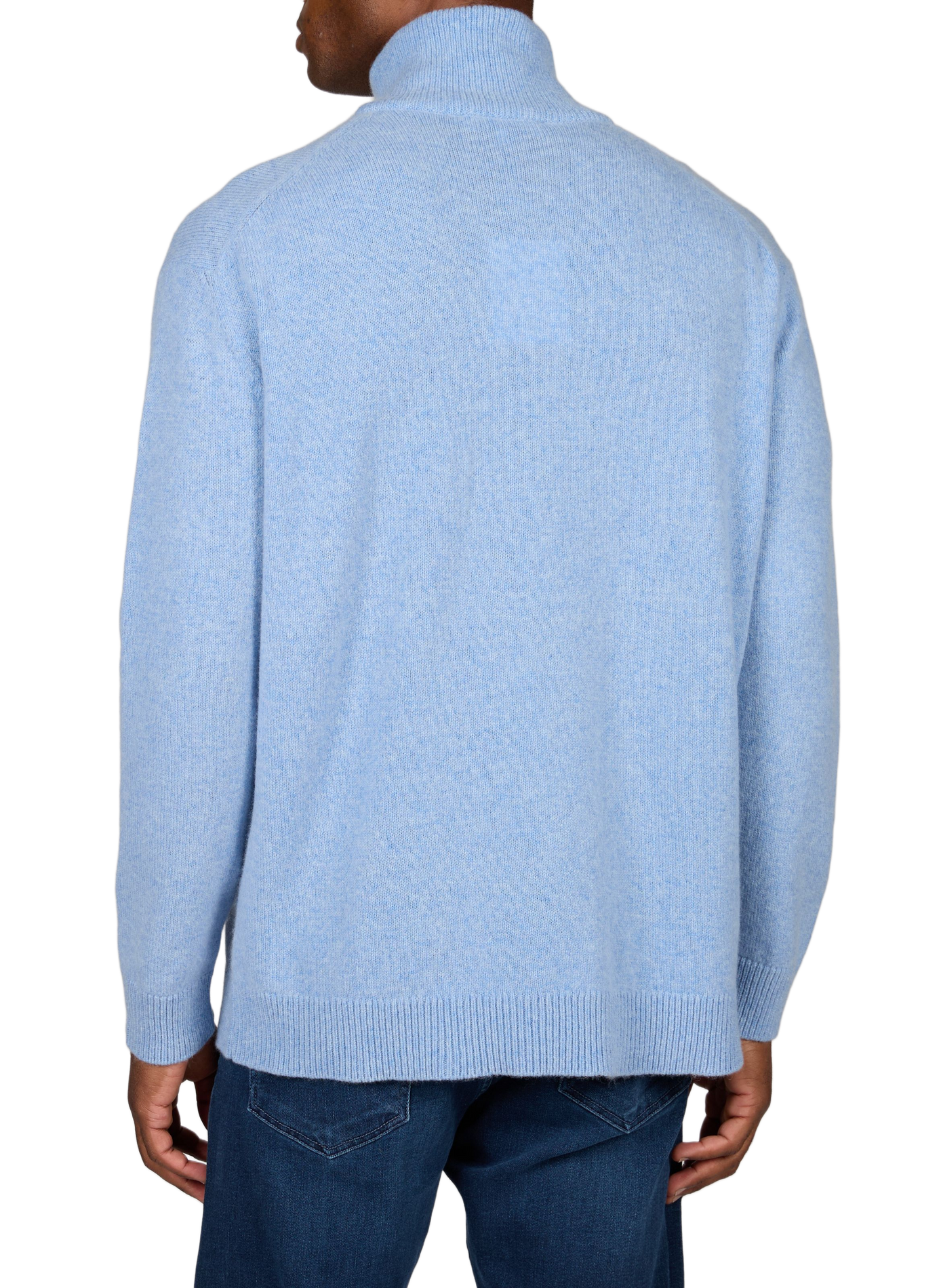 Gerader Wollpullover mit Stehkragen MAISON LABICHE Blau