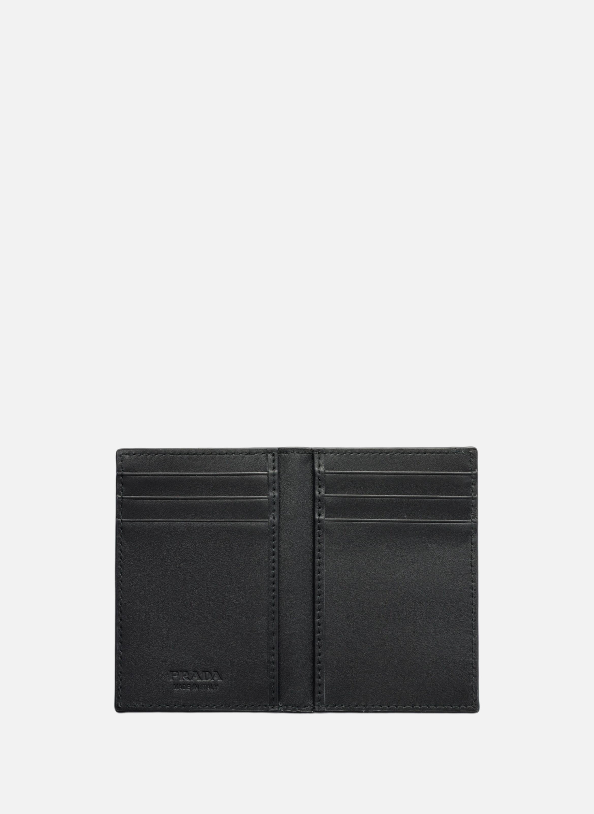 Porte-cartes en cuir PRADA Noir