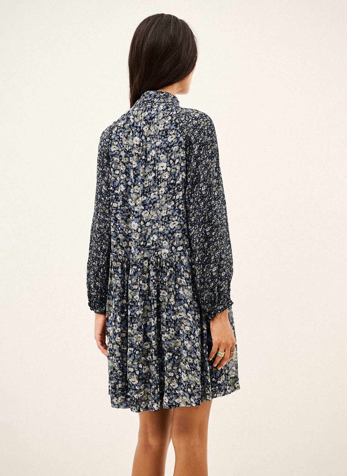 Robe courte ample imprimée kimia | Kaki BA&SH Femme