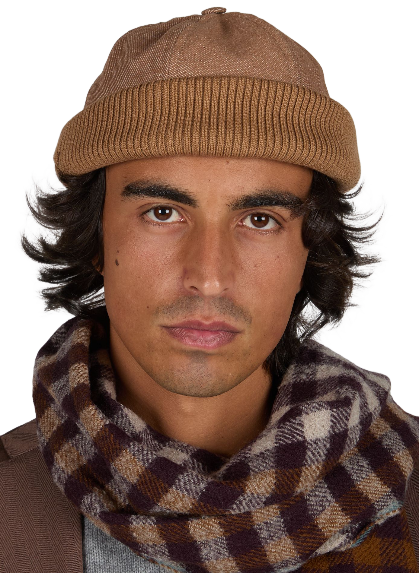 Cotton blend hat BETON CIRE Brown