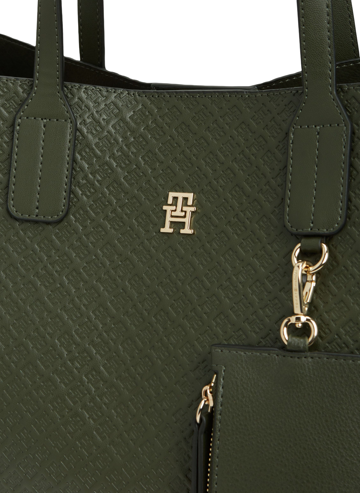 Plain shoulder bag TOMMY HILFIGER Khaki