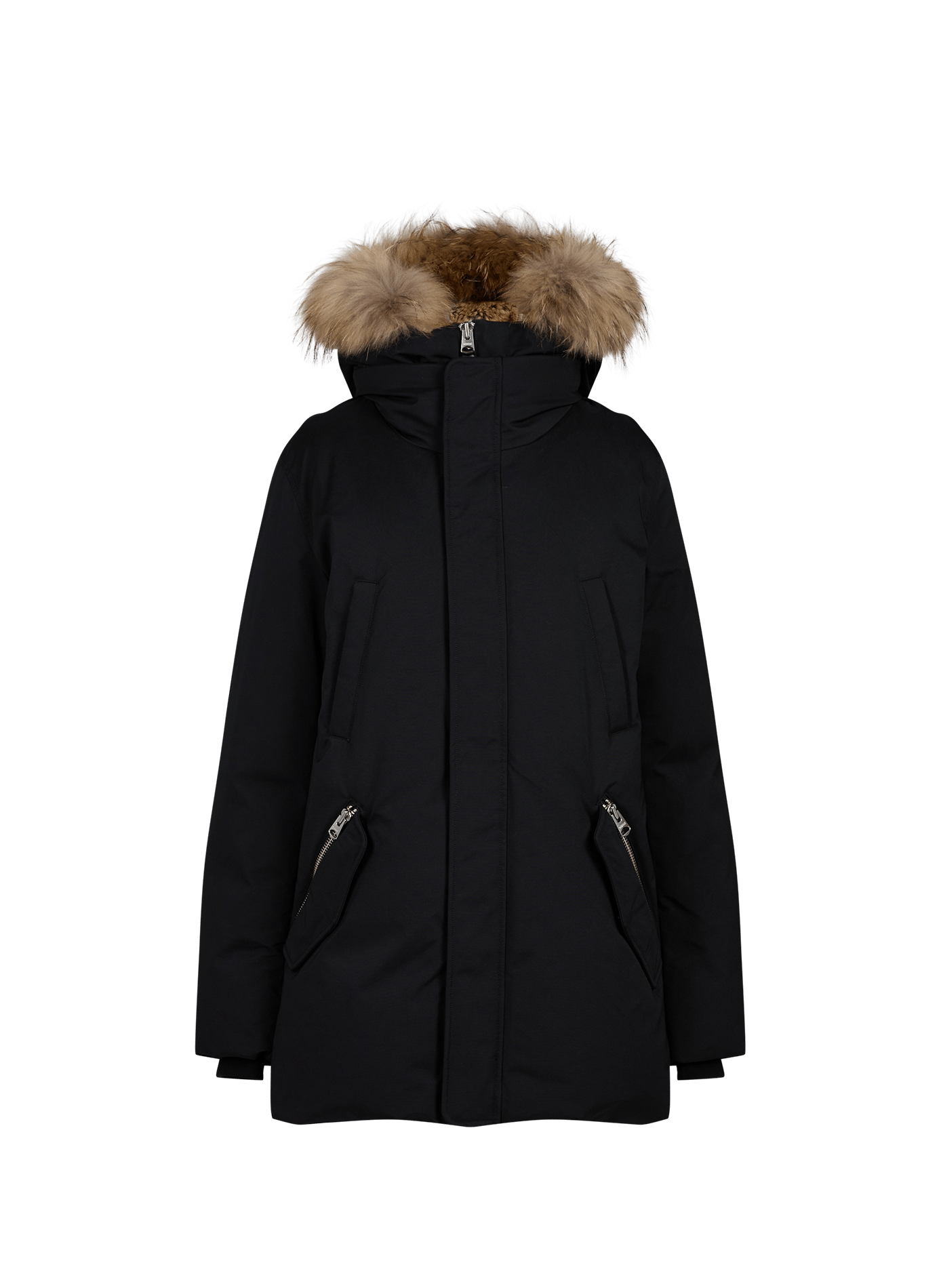 Daunenjacke mit Kapuze und Pelz MACKAGE Schwarz