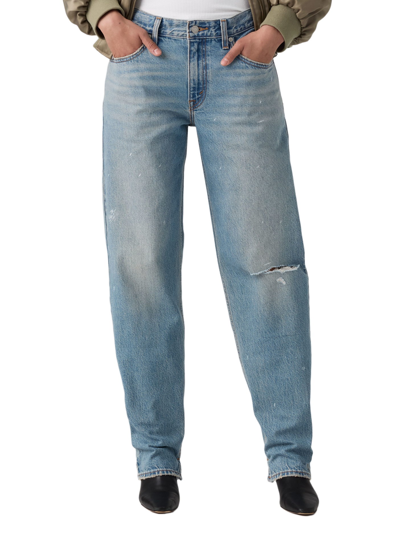 Wide cotton jeans LEVI'S Blue