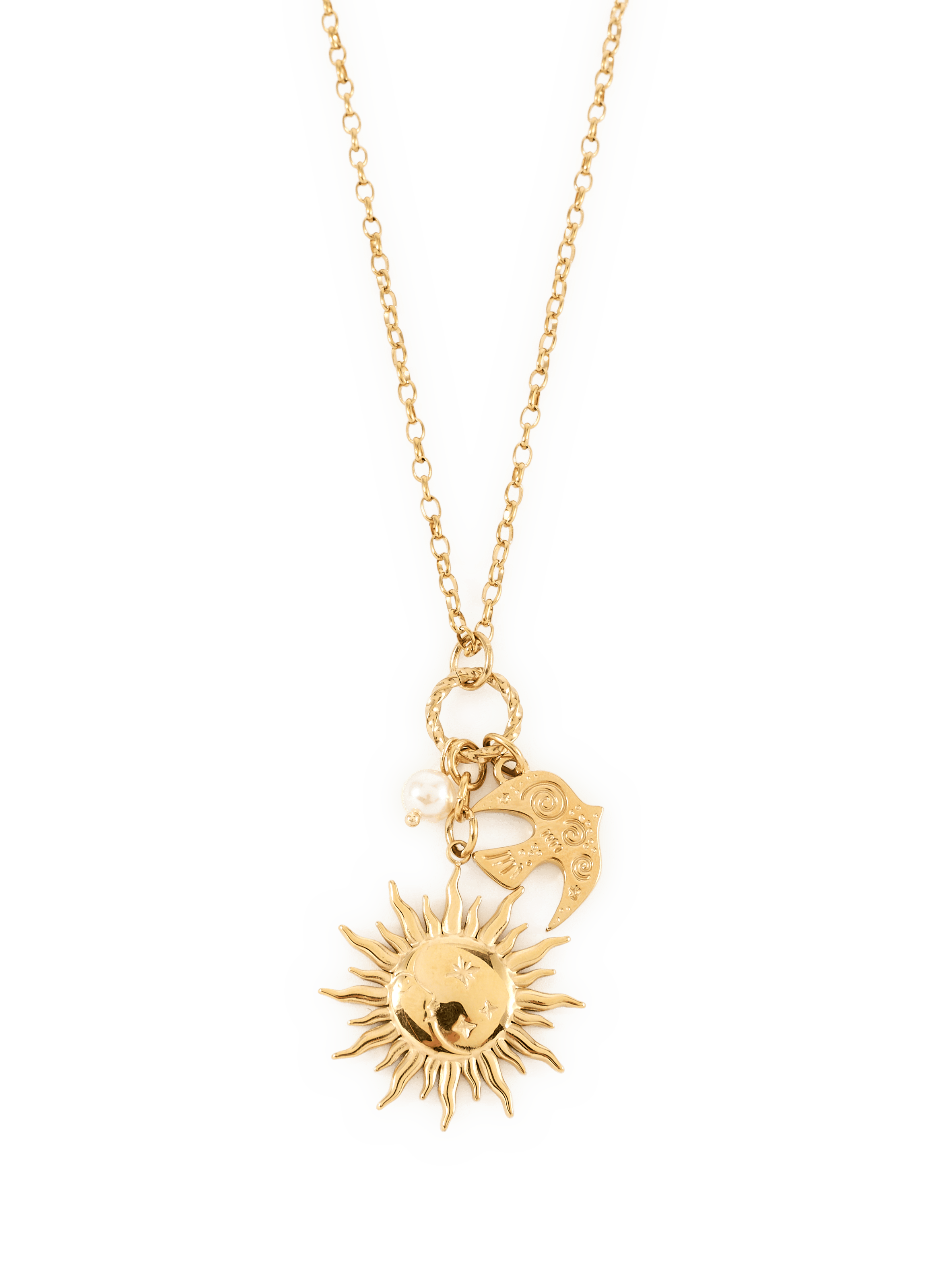 Collier en acier mélangé AU PRINTEMPS PARIS Goud