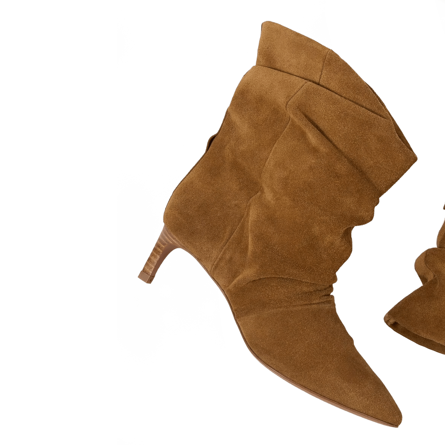 Bottines froncées en cuir suédé low colivia BA&SH Marron