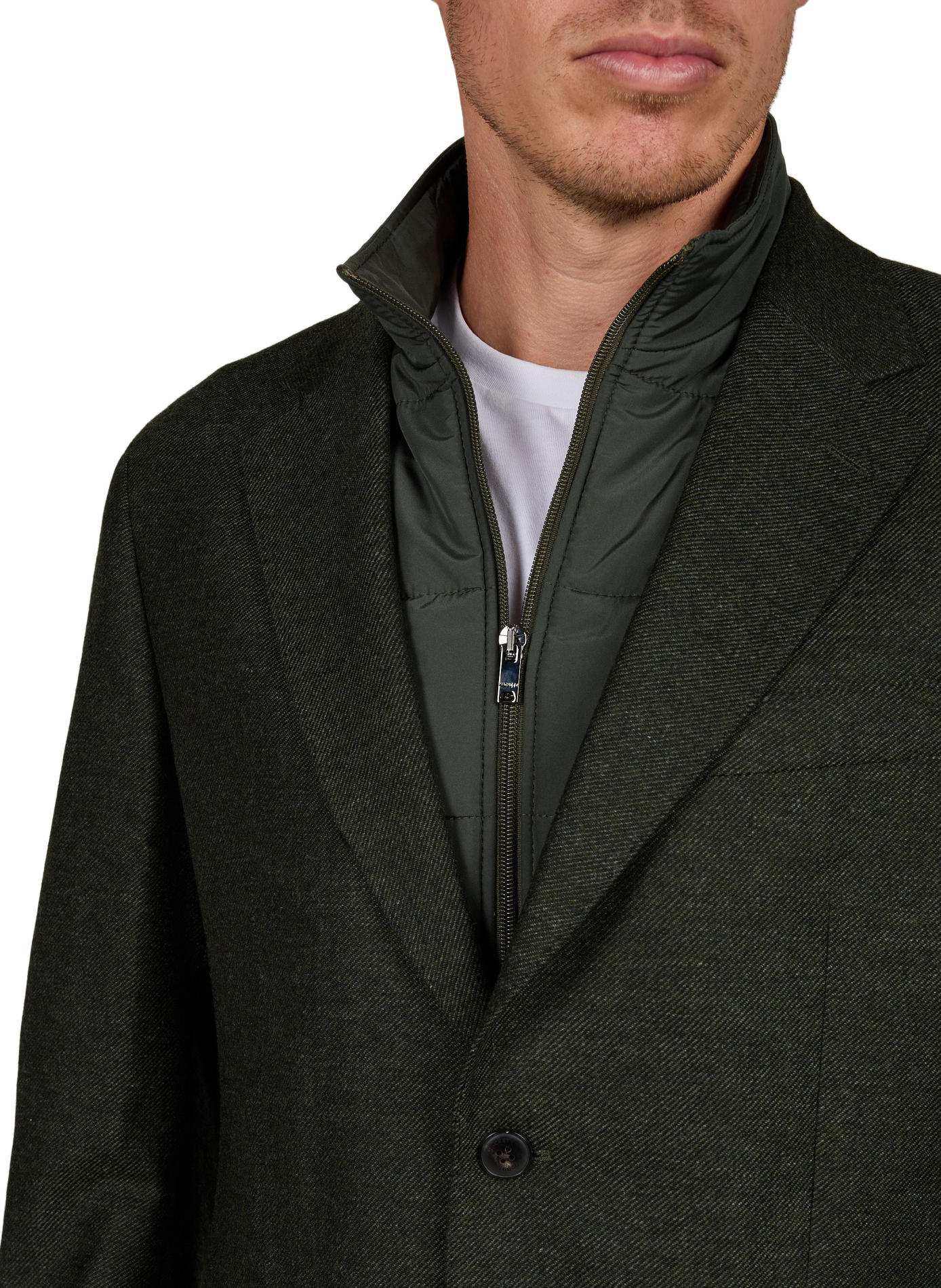 Gerade geschnittene Blazerjacke aus Wollmischung HACKETT Grun