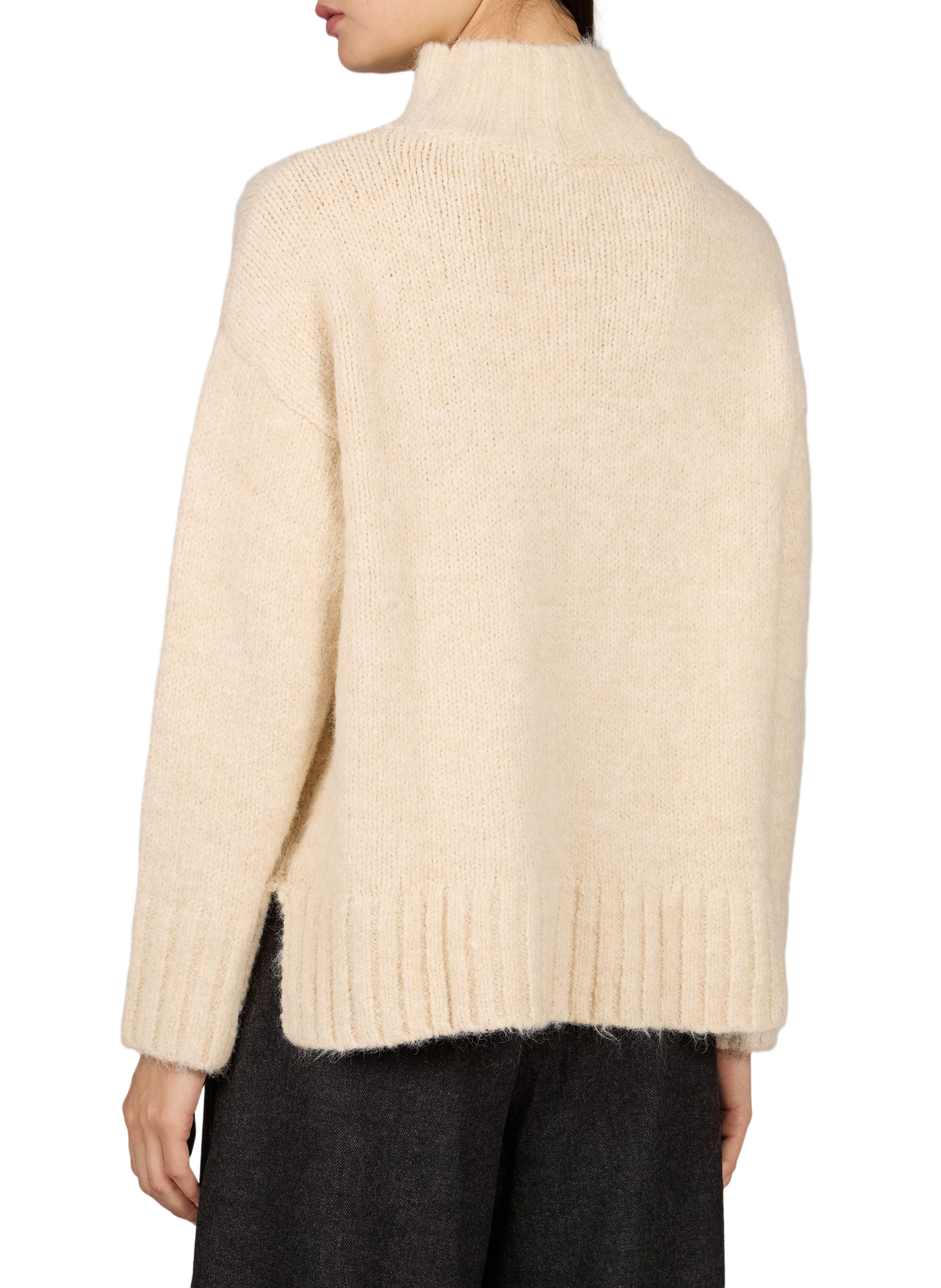Oversize Pullover mit Stehkragen ARTLOVE Beige