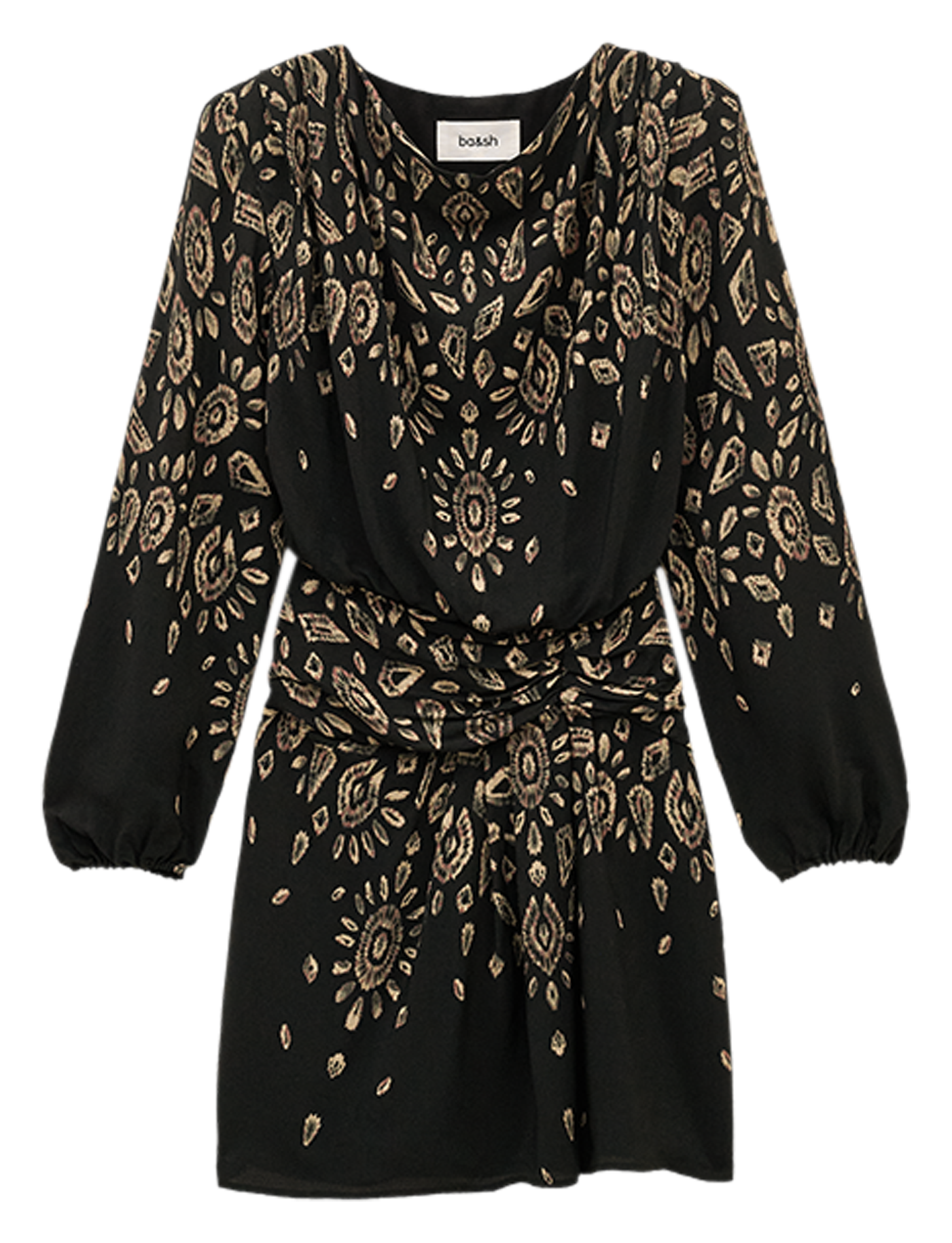 Robe courte droite col rond beona BA&SH Noir