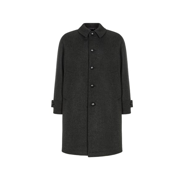 Manteau droit en laine