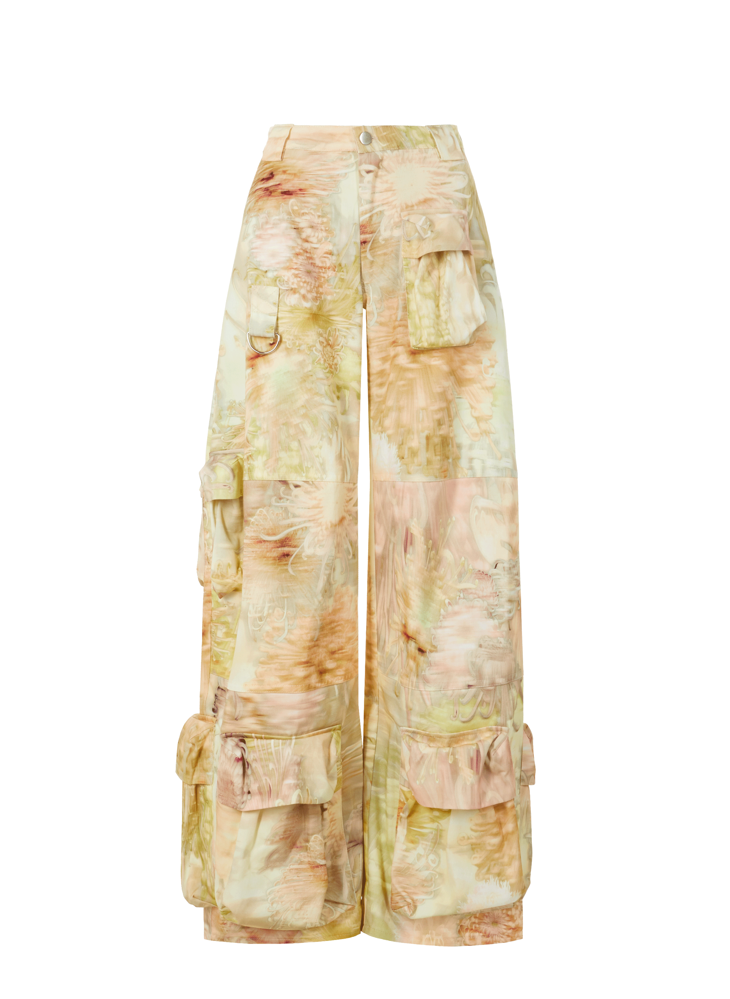 Pantalon cargo à imprimé en coton