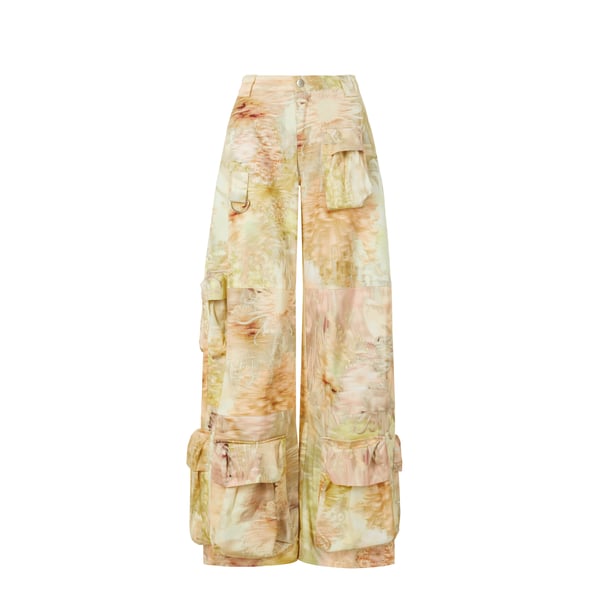 Pantalon cargo à imprimé en coton